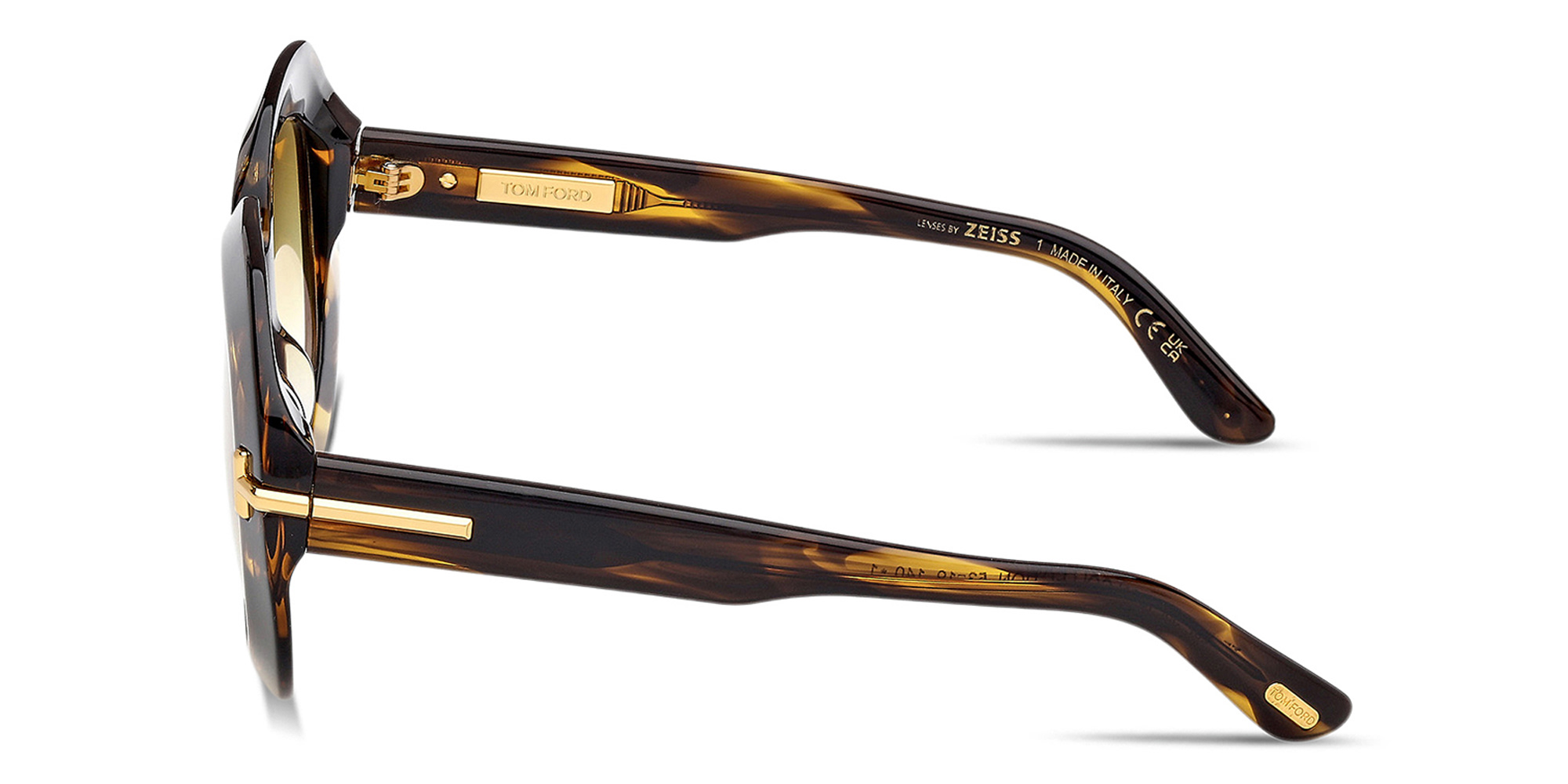 Shop TOM FORD Icon Round Sunglasses in Havana online.