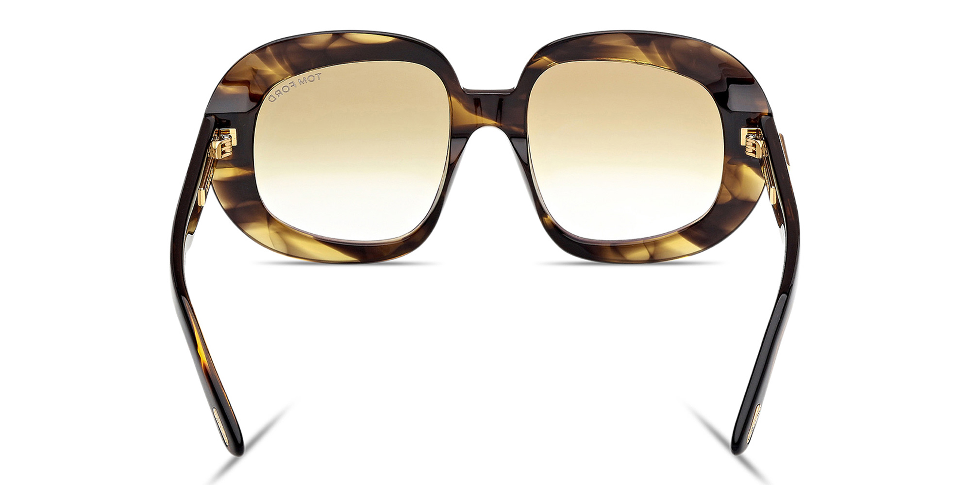Shop TOM FORD Icon Round Sunglasses in Havana online.