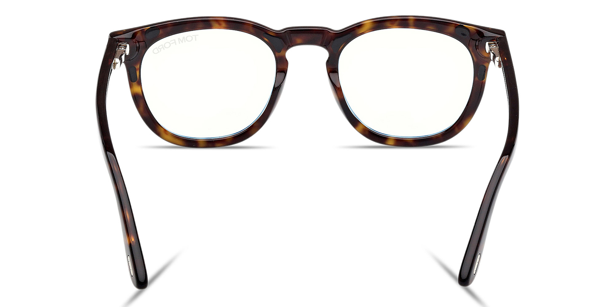 TOM FORD Clip-On Round Eyeglasses in Dark Havana – Product Photo 4
