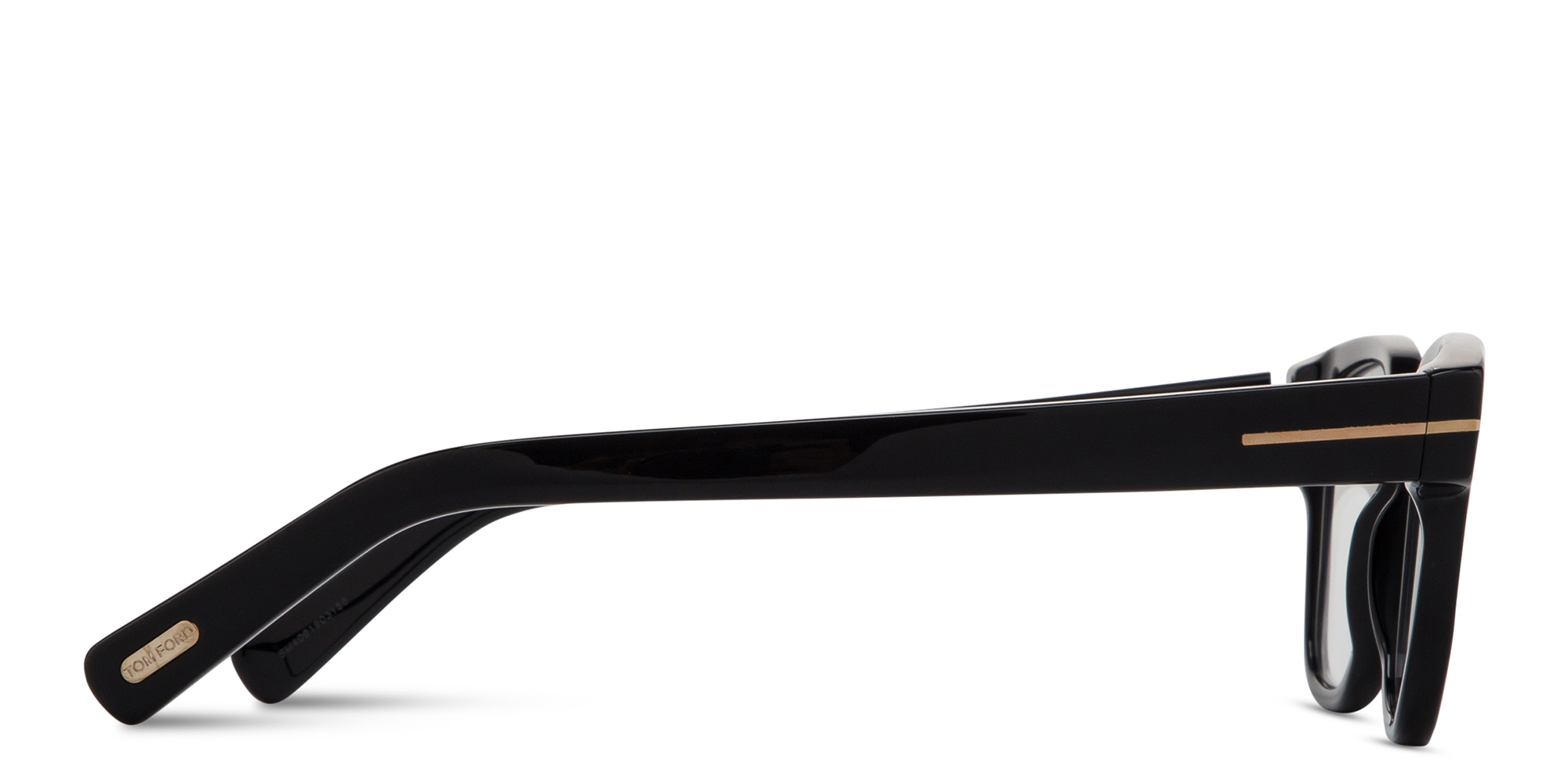 تسوق نظارات طبية مربّعة بشعار T توم فورد بلون أسود لامع أونلاين.