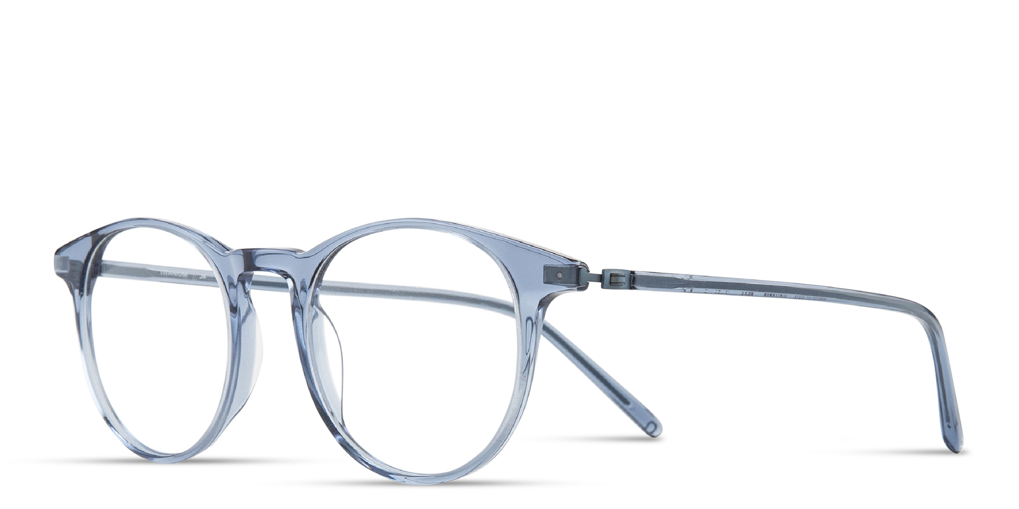 Shop MONOSTROM Panthos Eyeglasses in Transparent Blue online.