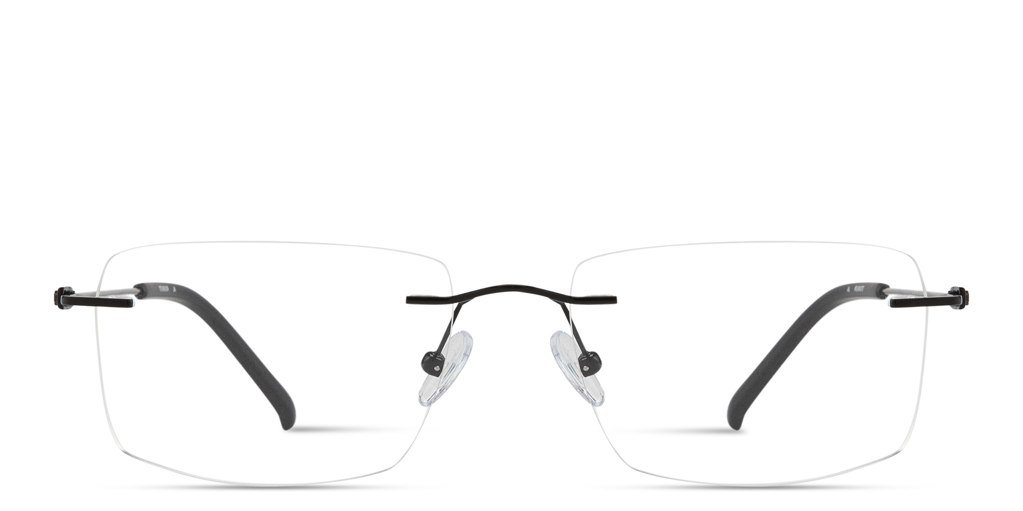 Shop MONOSTROM Wide Rimless Rectangle Eyeglasses in Black online.
