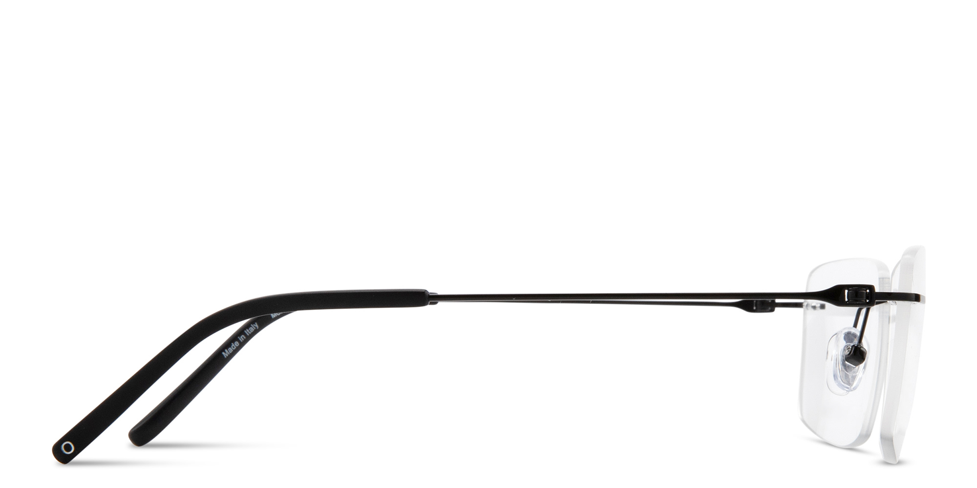 Shop MONOSTROM Wide Rimless Rectangle Eyeglasses in Black online.