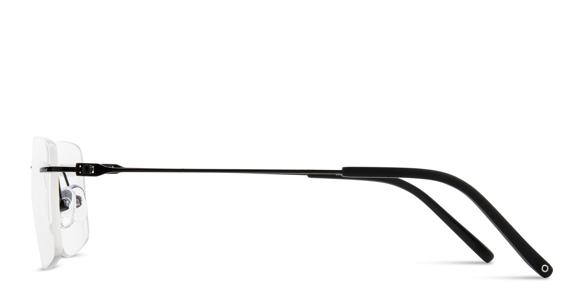Shop MONOSTROM Wide Rimless Rectangle Eyeglasses in Black online.