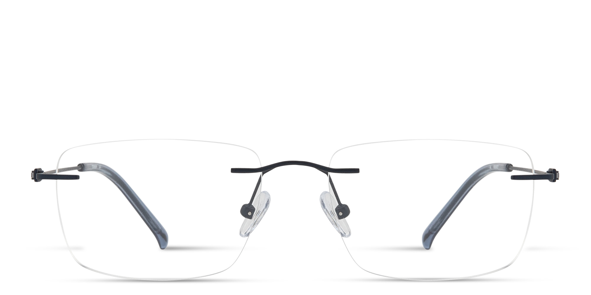 Shop MONOSTROM Rimless Rectangle Eyeglasses in Dark Blue online.
