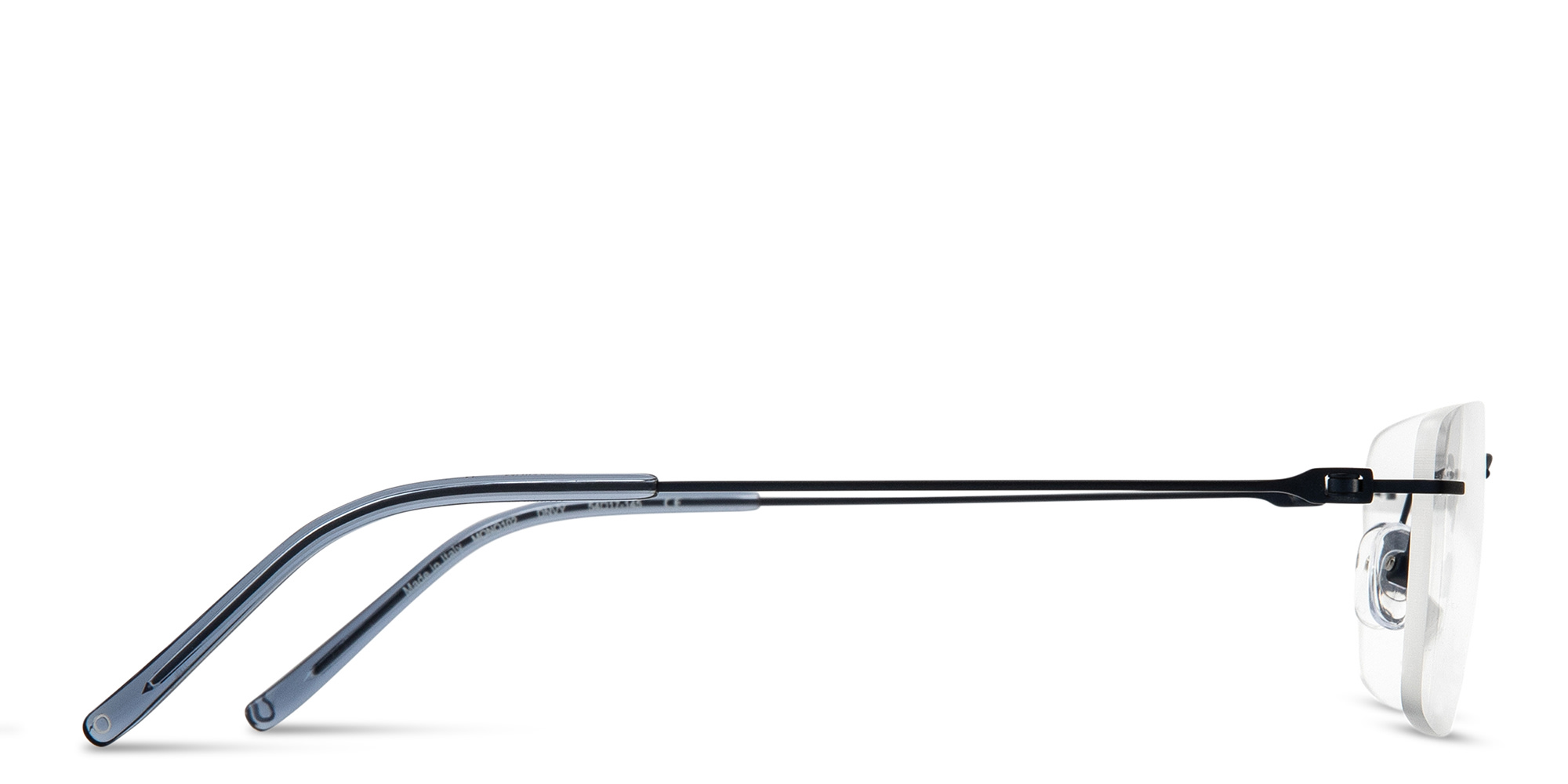 Shop MONOSTROM Rimless Rectangle Eyeglasses in Dark Blue online.