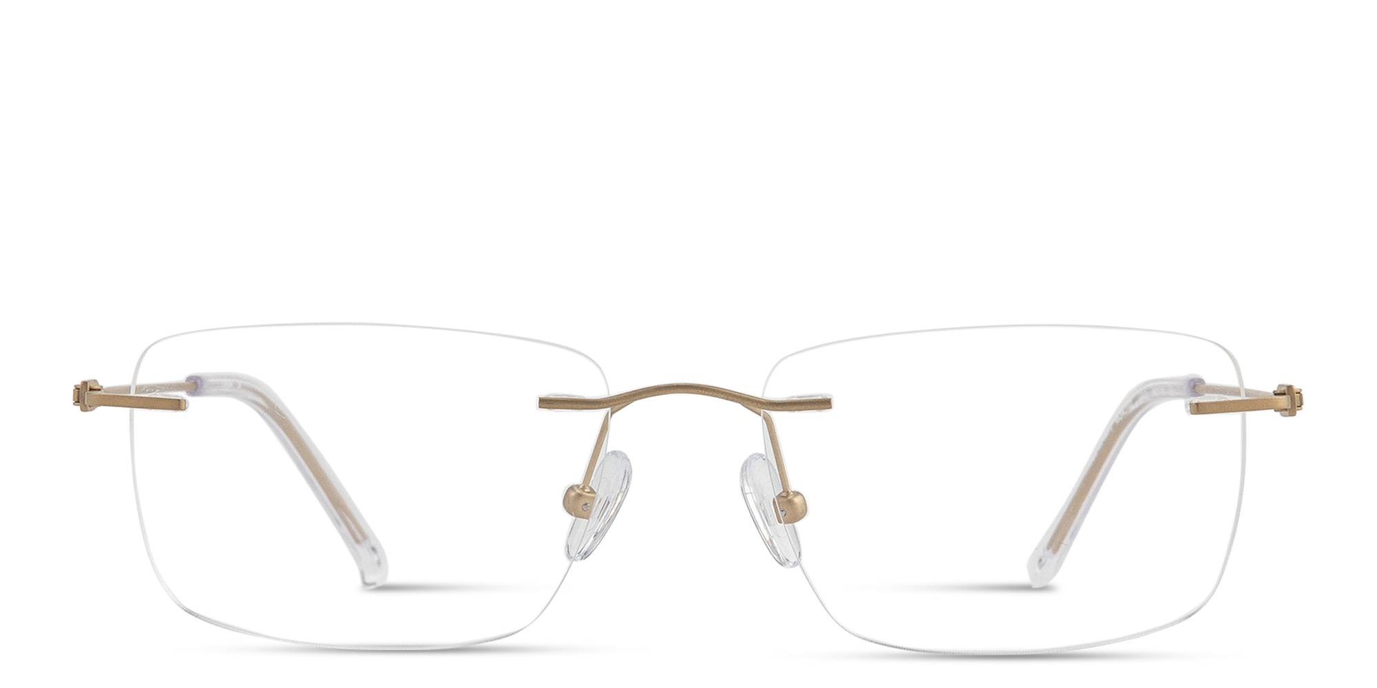 MONOSTROM Rimless Rectangle Eyeglasses in Gold – Product Photo 1