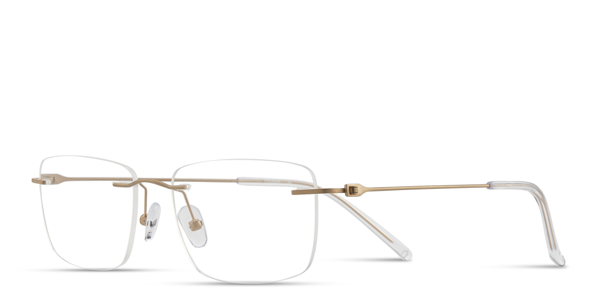 MONOSTROM Rimless Rectangle Eyeglasses in Gold – Product Photo 2