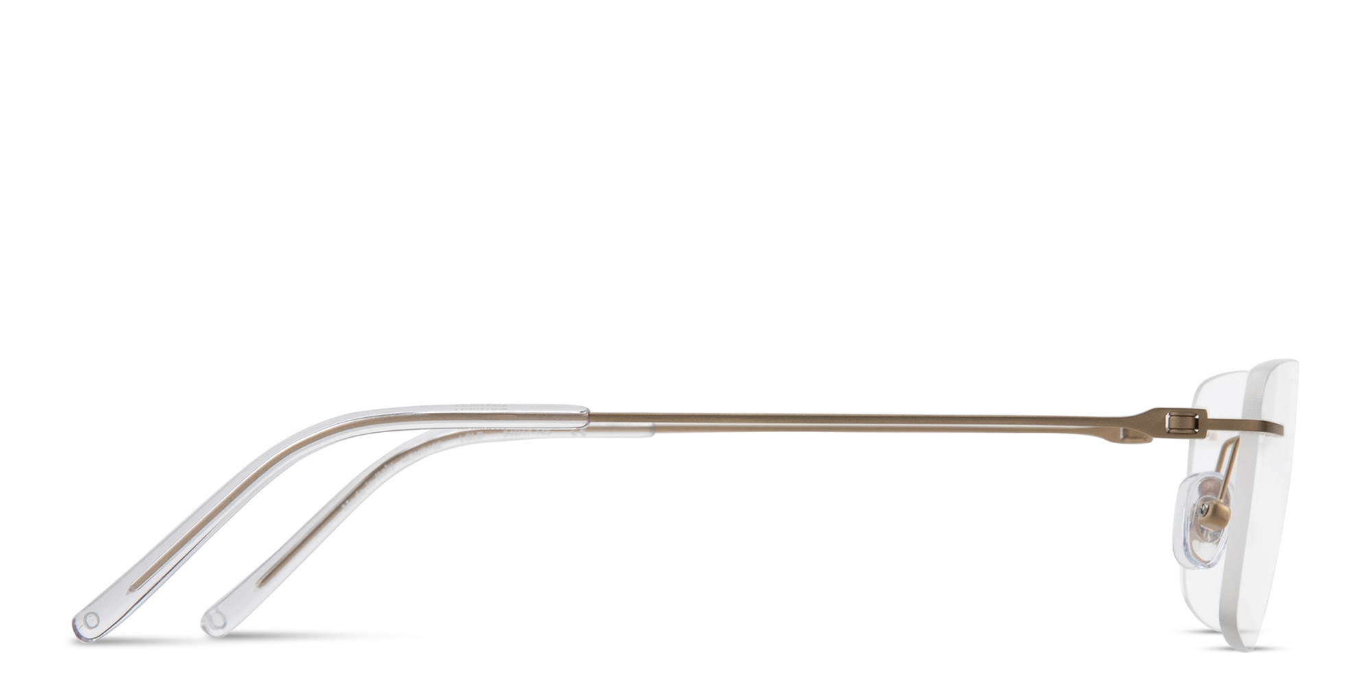 MONOSTROM Rimless Rectangle Eyeglasses in Gold – Product Photo 3