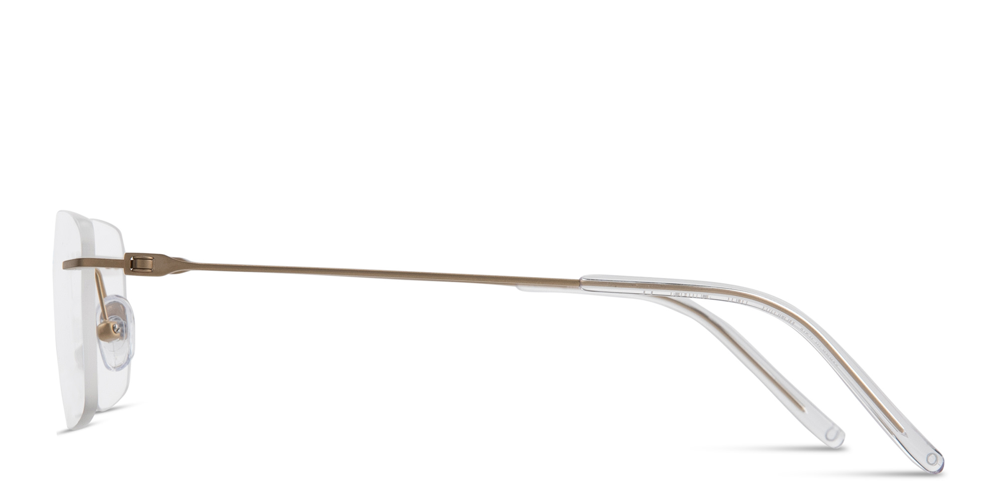 MONOSTROM Rimless Rectangle Eyeglasses in Gold – Product Photo 4