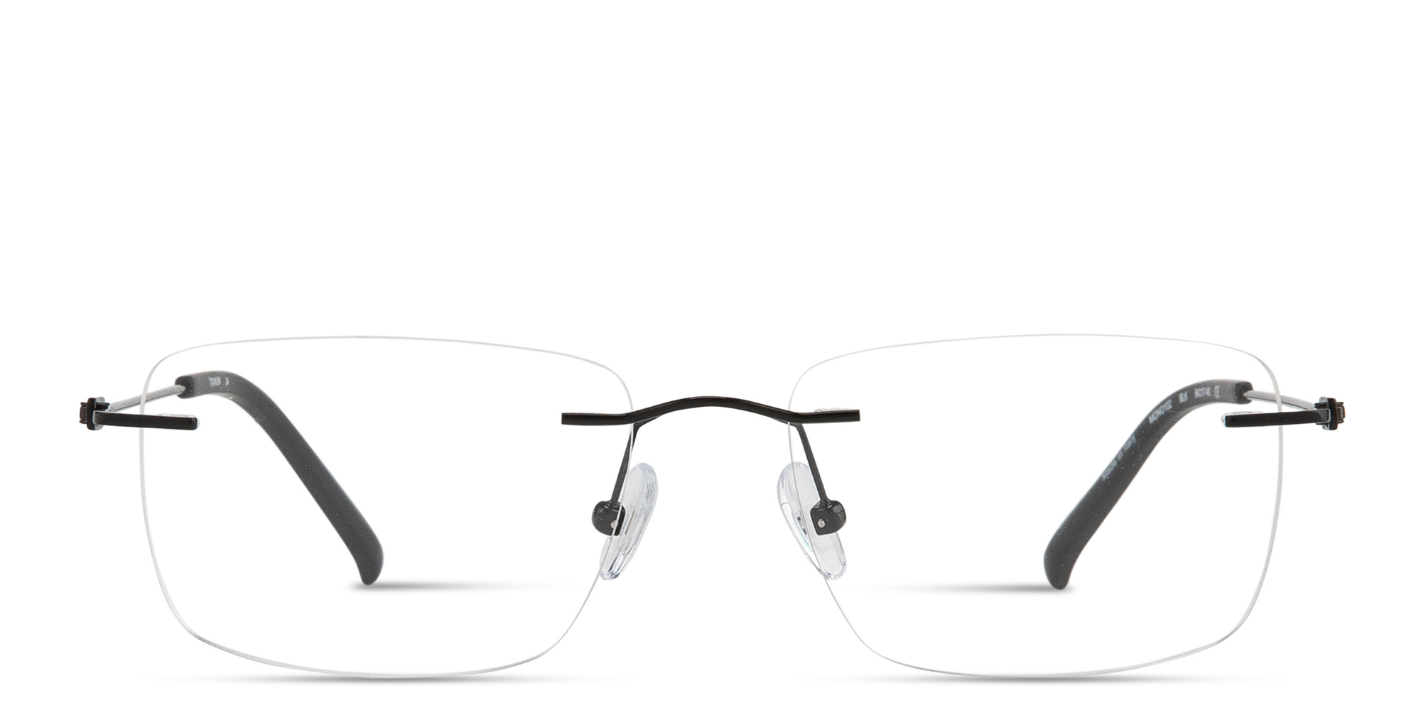 Shop MONOSTROM Rimless Rectangle Eyeglasses in Black online.