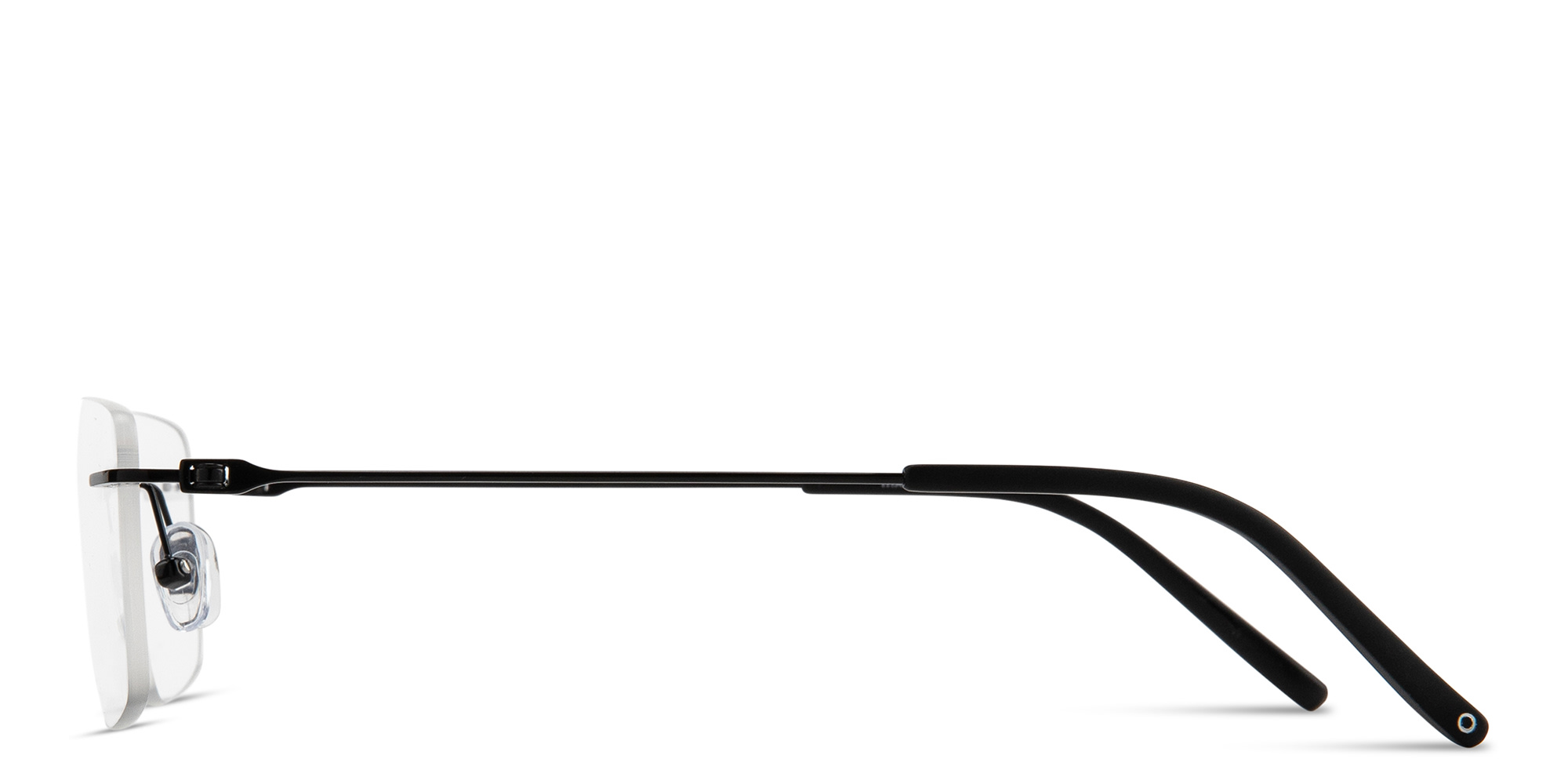 Shop MONOSTROM Rimless Rectangle Eyeglasses in Black online.