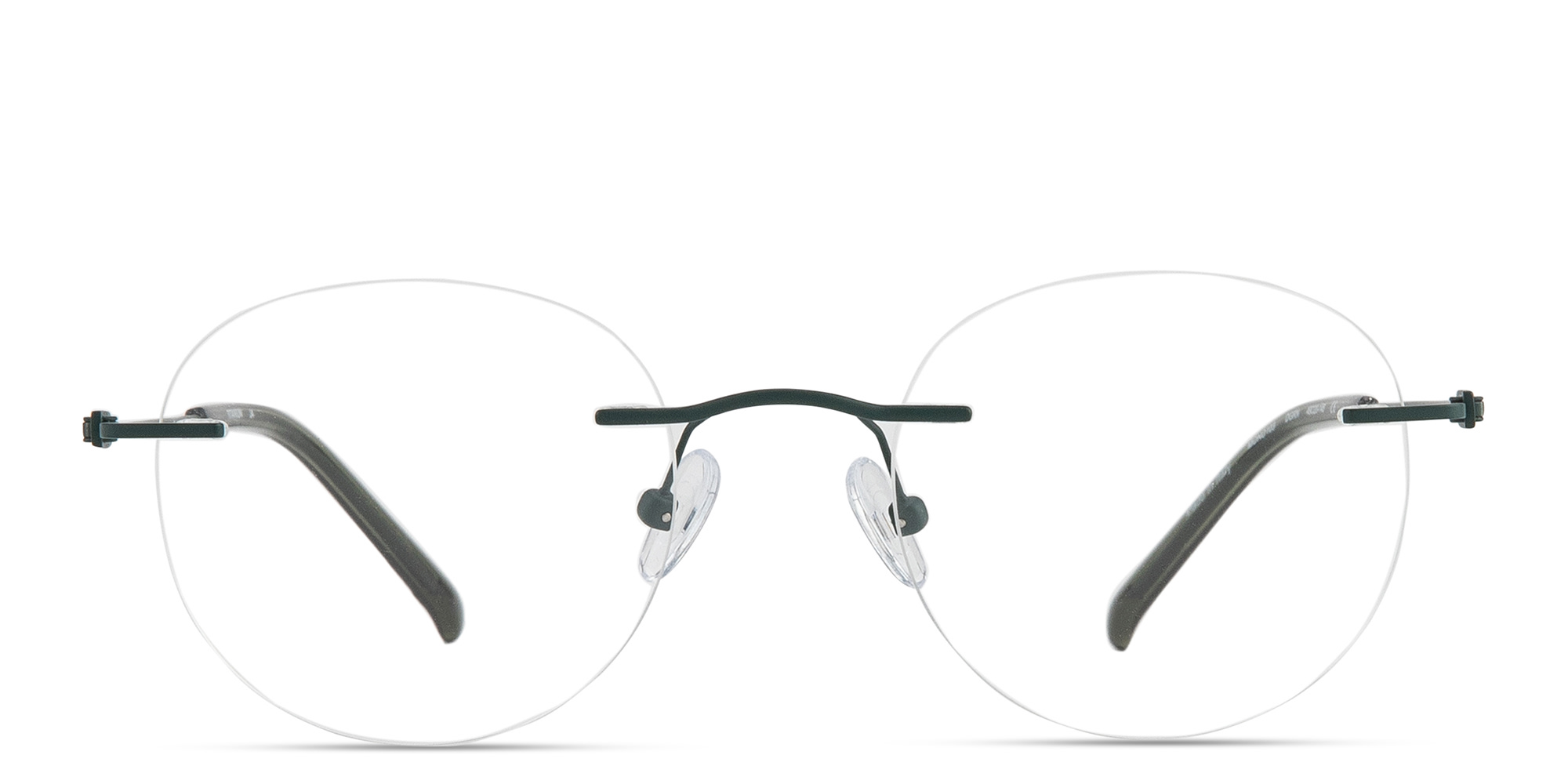 Shop MONOSTROM Rimless Panthos Eyeglasses in Dark Green online.
