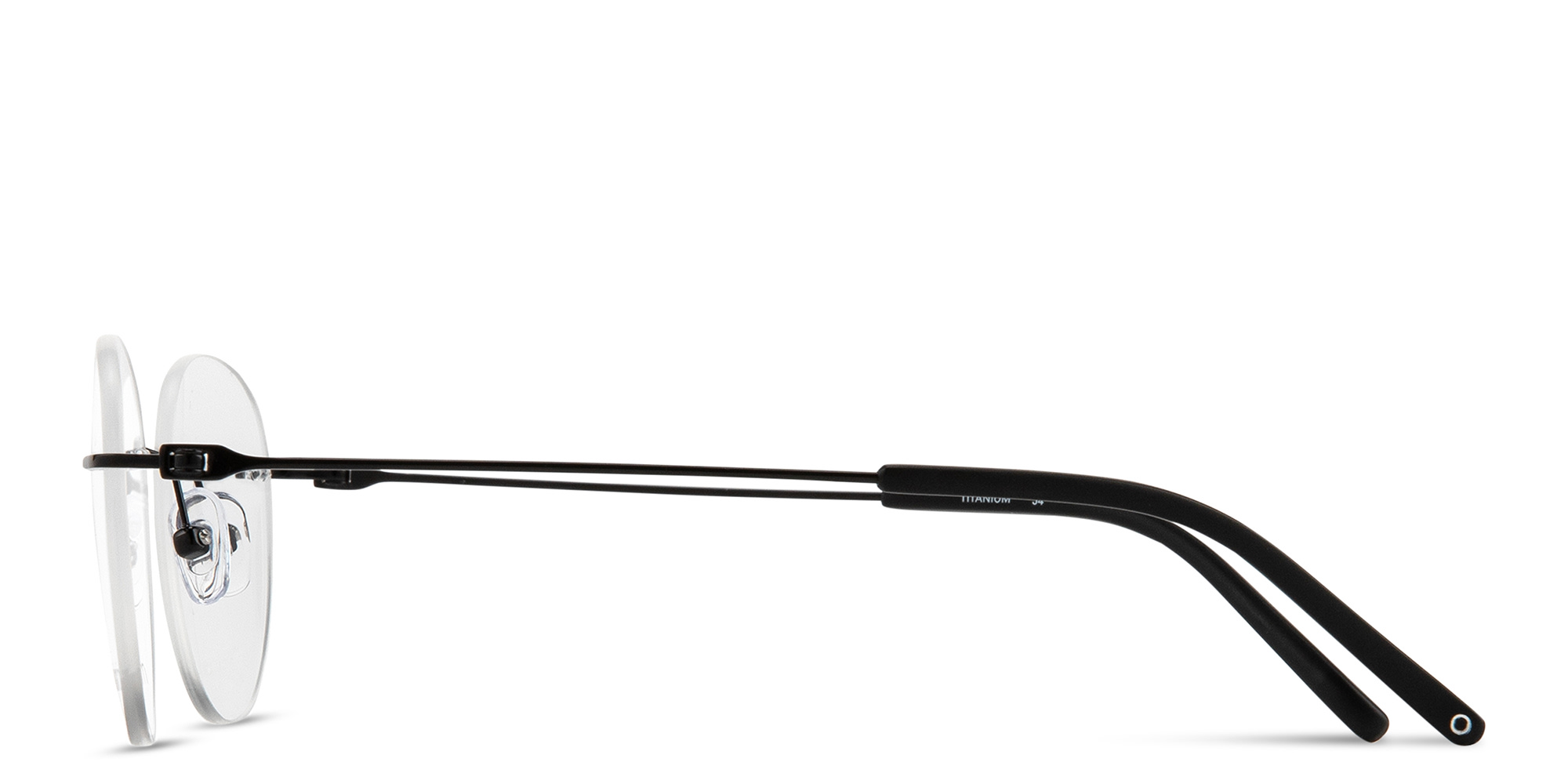 Shop MONOSTROM Rimless Panthos Eyeglasses in Black online.