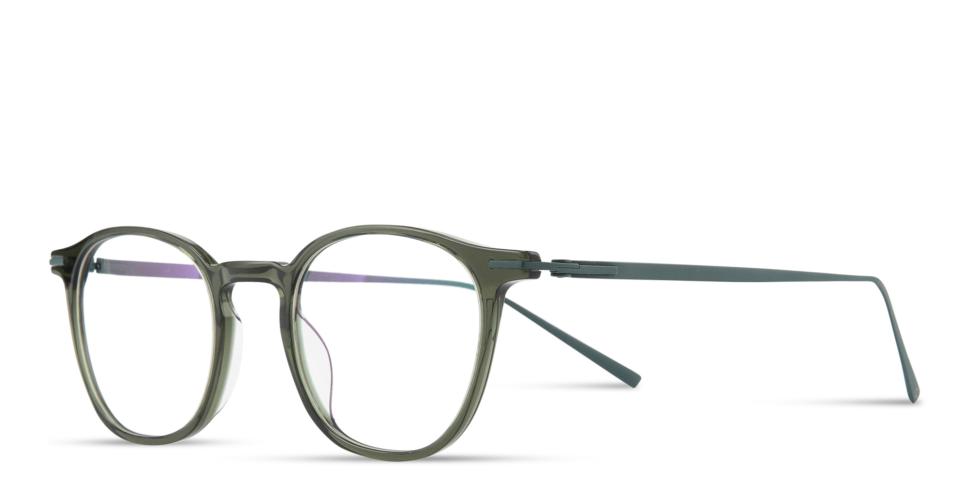 Shop MONOSTROM Panthos Eyeglasses in Transparent Green online.