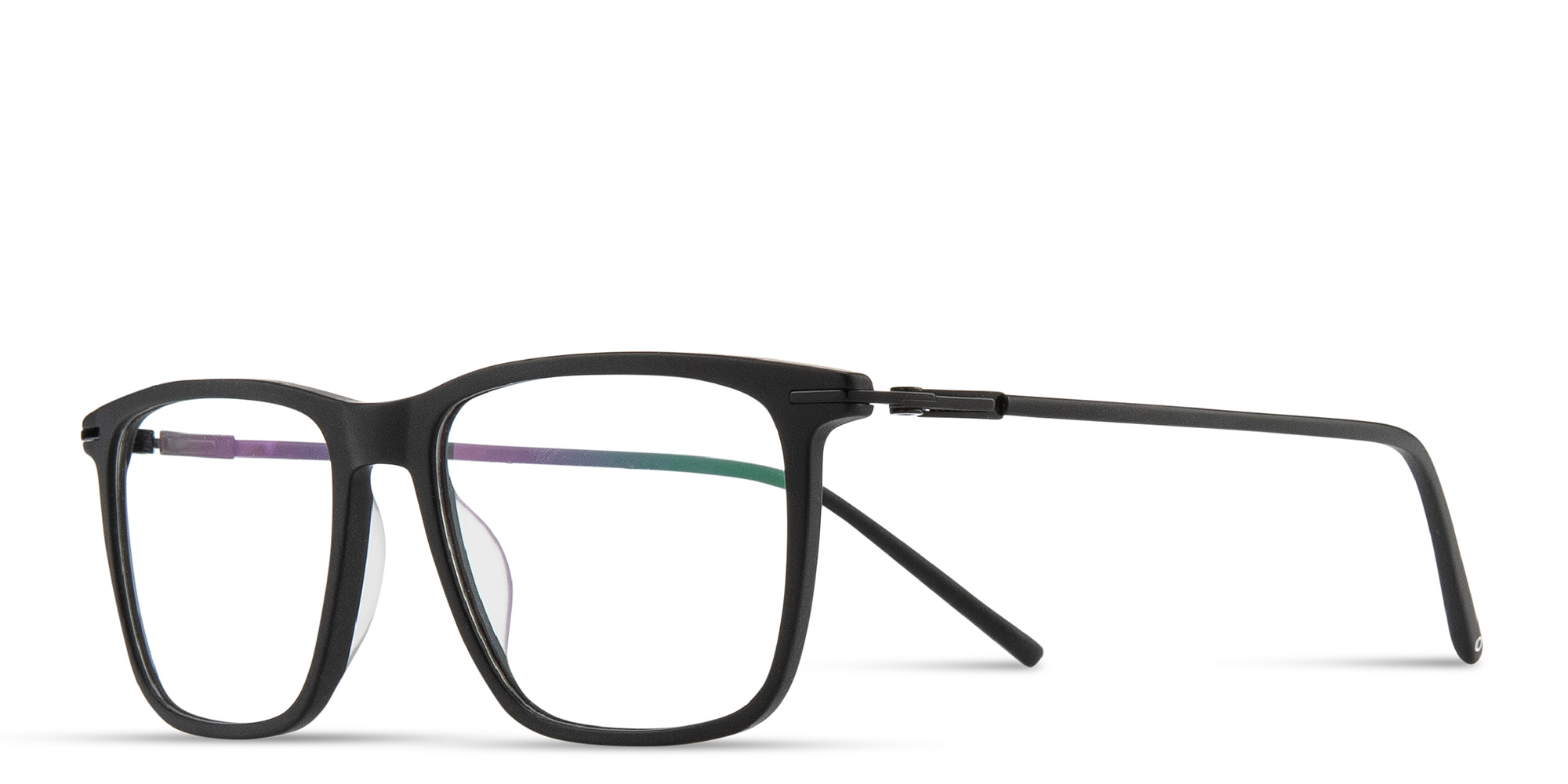 Shop MONOSTROM Wide Square Eyeglasses in Black online.