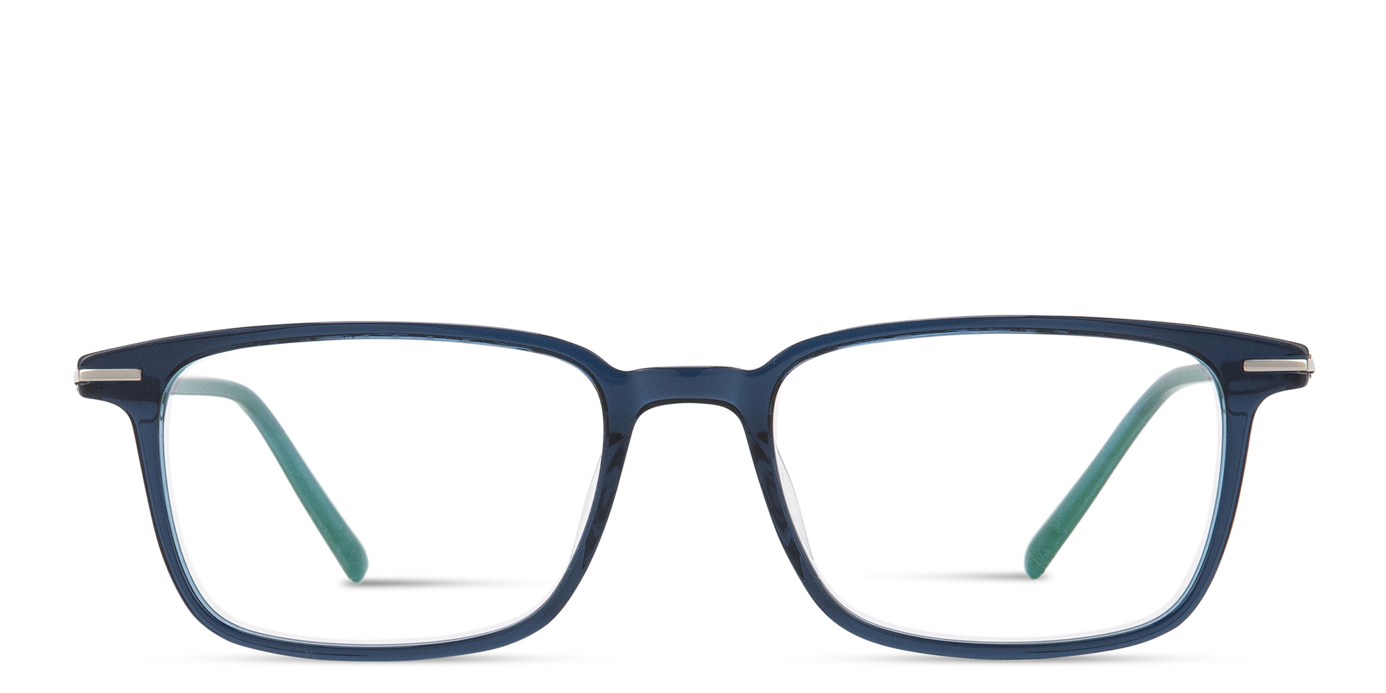 Shop MONOSTROM Rectangle Eyeglasses in Transparent dark blue online.