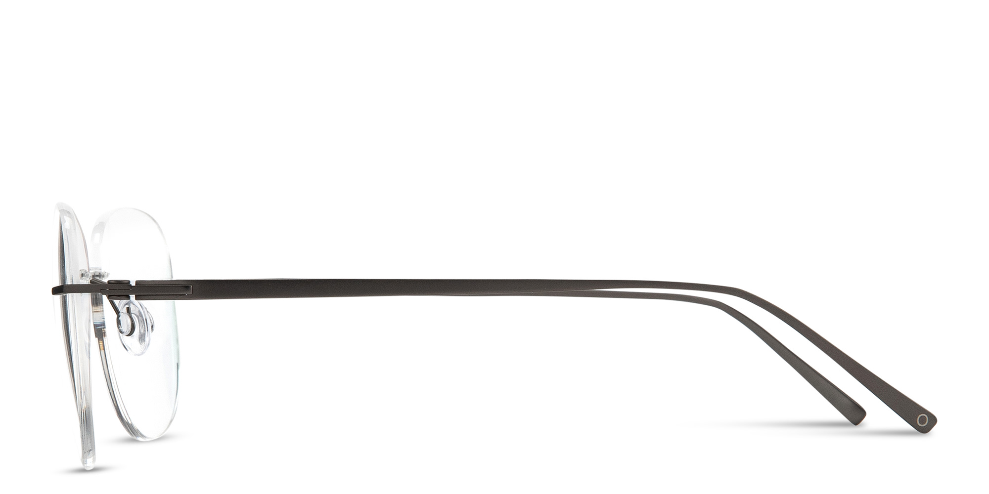 MONOSTROM Rimless Wide Aviator Eyeglasses in Gunmetal – Product Photo 4