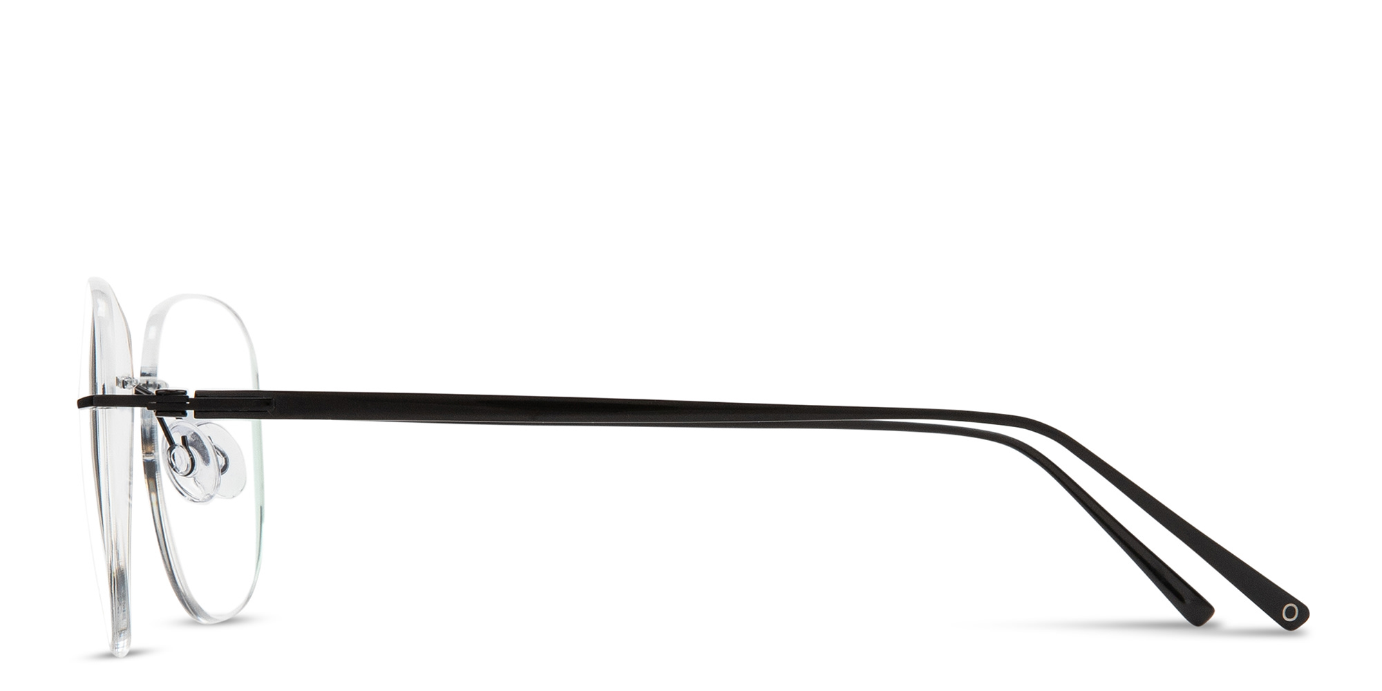 MONOSTROM Rimless Wide Aviator Eyeglasses in Black – Product Photo 4