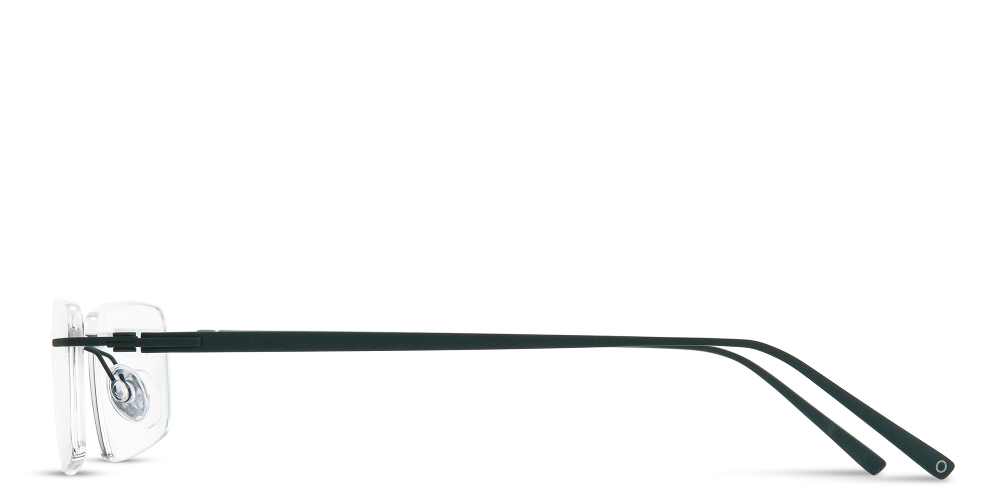 Shop MONOSTROM Rimless Rectangle Eyeglasses in Green online.