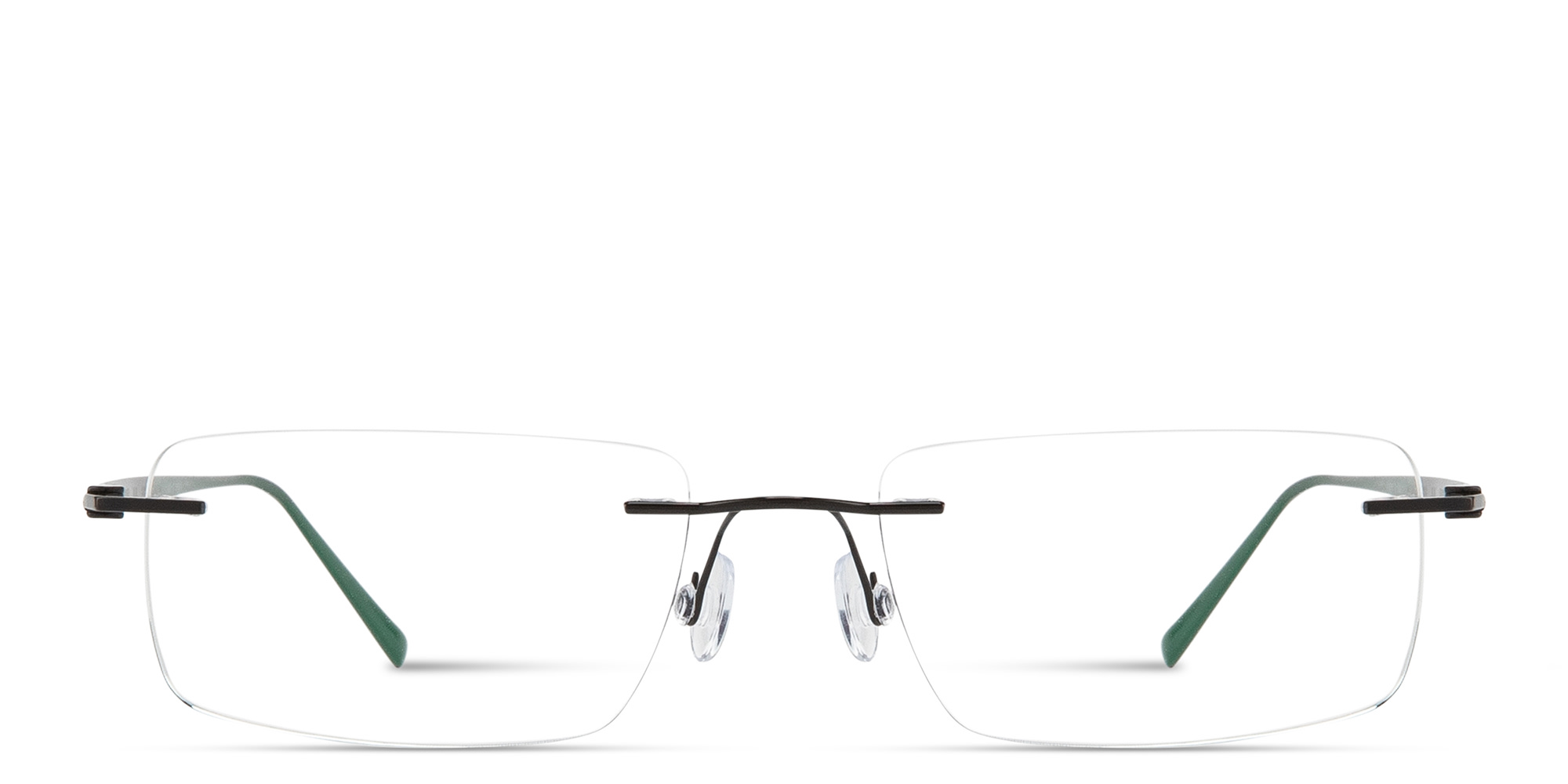 Shop MONOSTROM Rimless Rectangle Eyeglasses in Black online.
