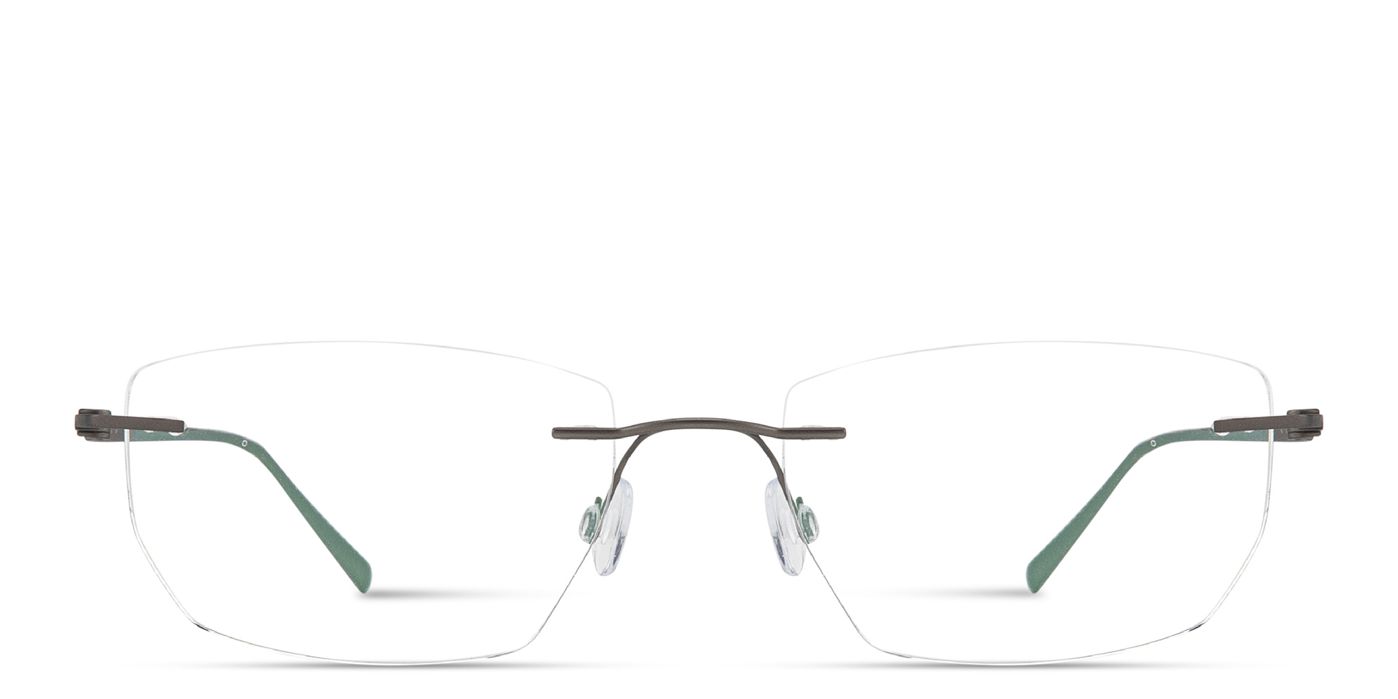 Shop MONOSTROM Rimless Wide Irregular Eyeglasses in Grey online.