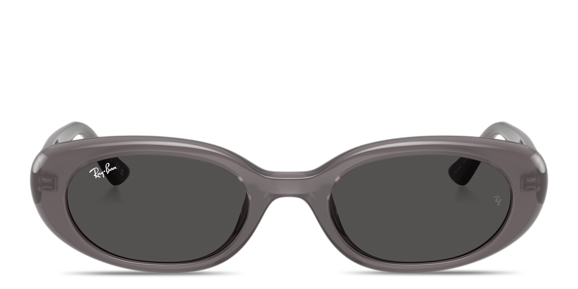 Shop Ray-Ban Bio-Based Unisex Pillow Sunglasses in Transparent Dark Grey online.