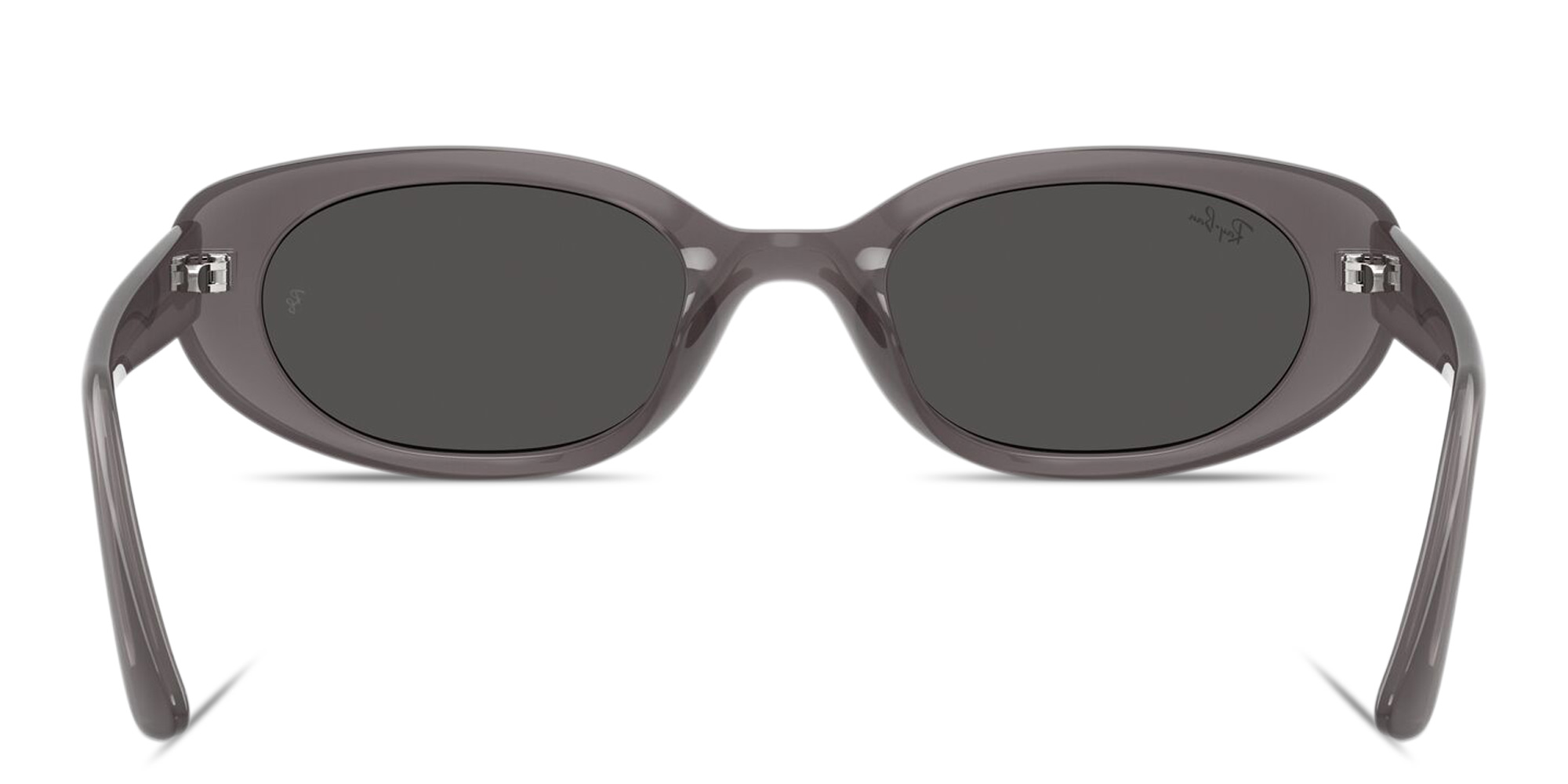 Shop Ray-Ban Bio-Based Unisex Pillow Sunglasses in Transparent Dark Grey online.