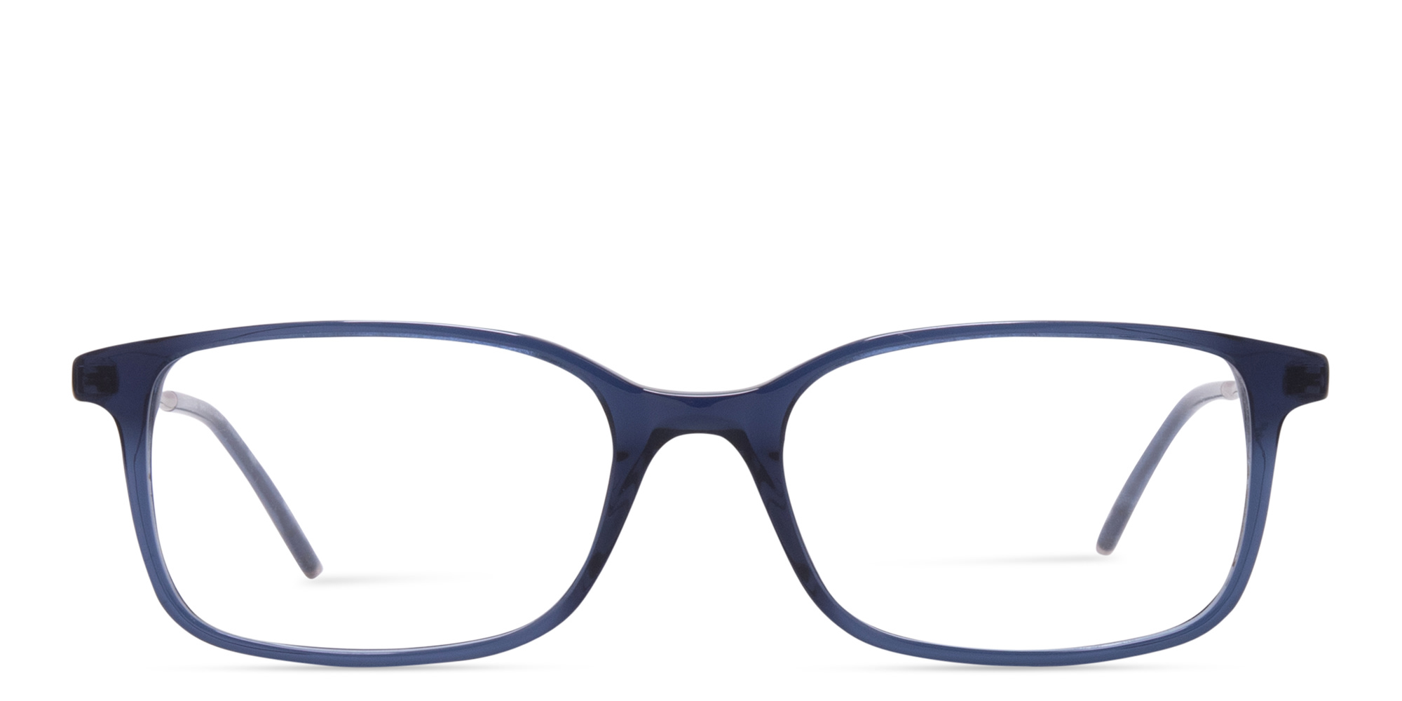 Shop EYE'M Rectangle Eyeglasses in Transparent Navy Blue online.
