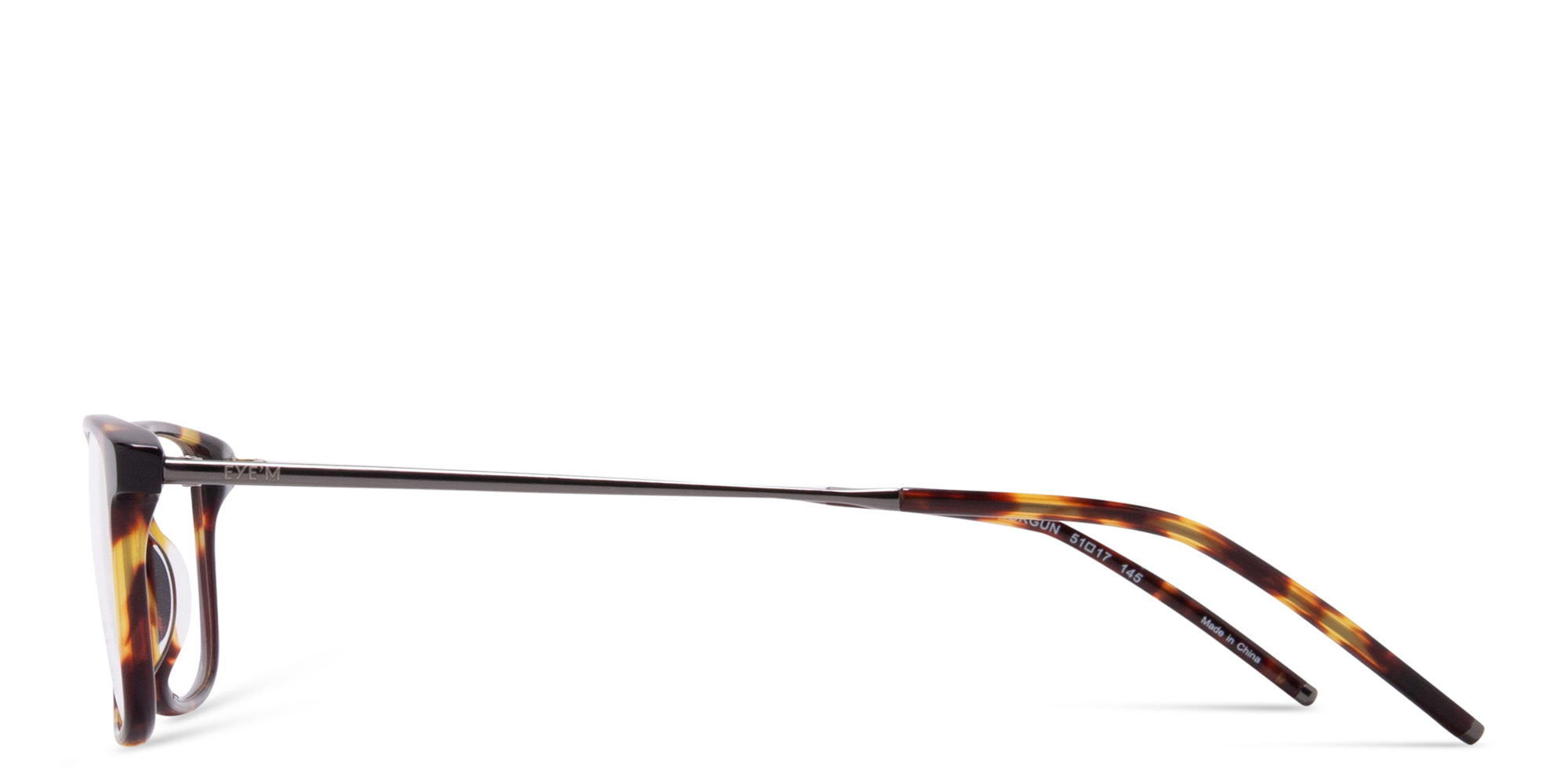 EYE'M Rectangle Eyeglasses in Tortoise – Product Photo 4