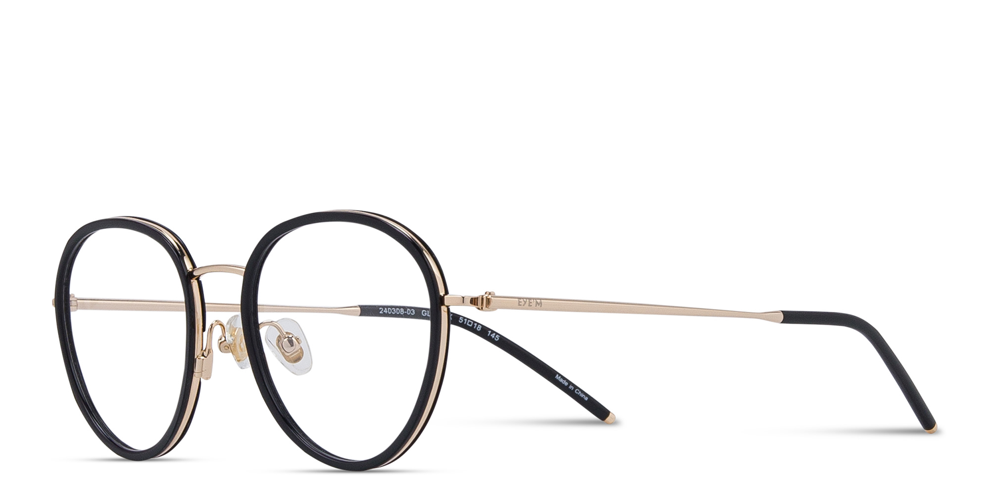 EYE'M Panthos Eyeglasses in Gold – Product Photo 2