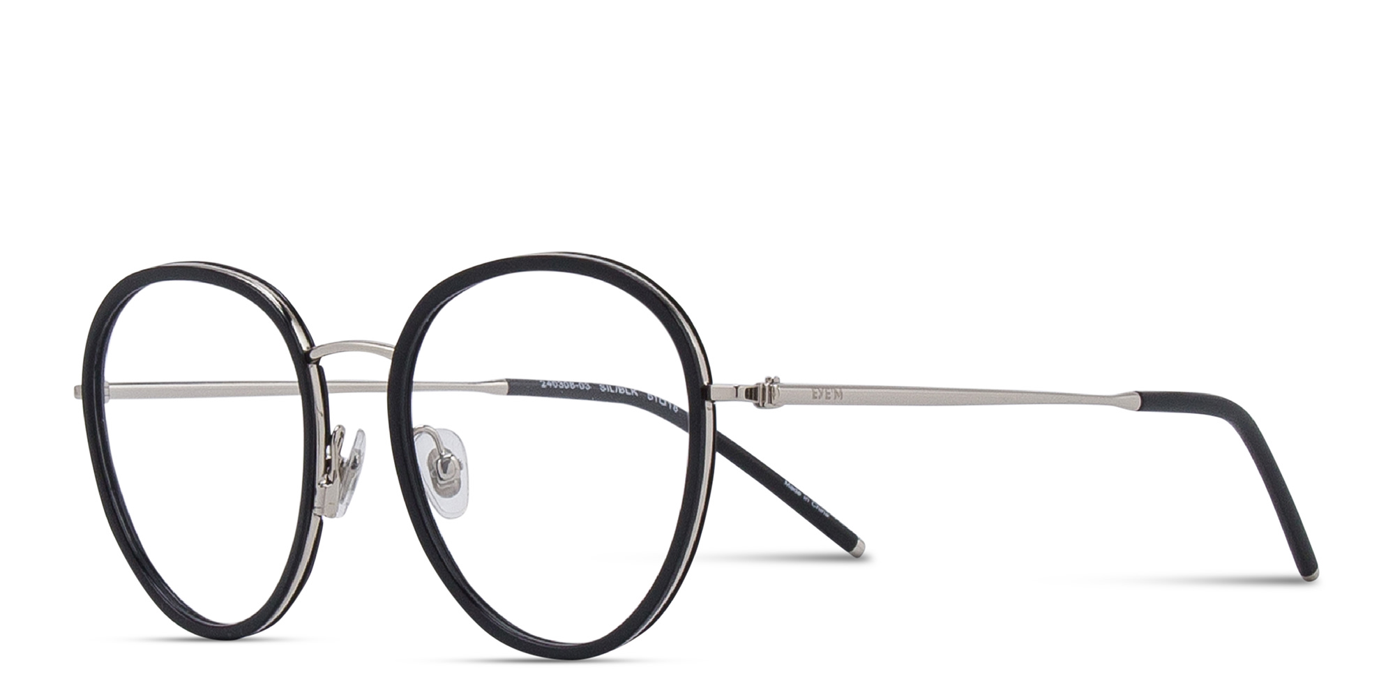 Shop EYE'M Panthos Eyeglasses in Silver online.