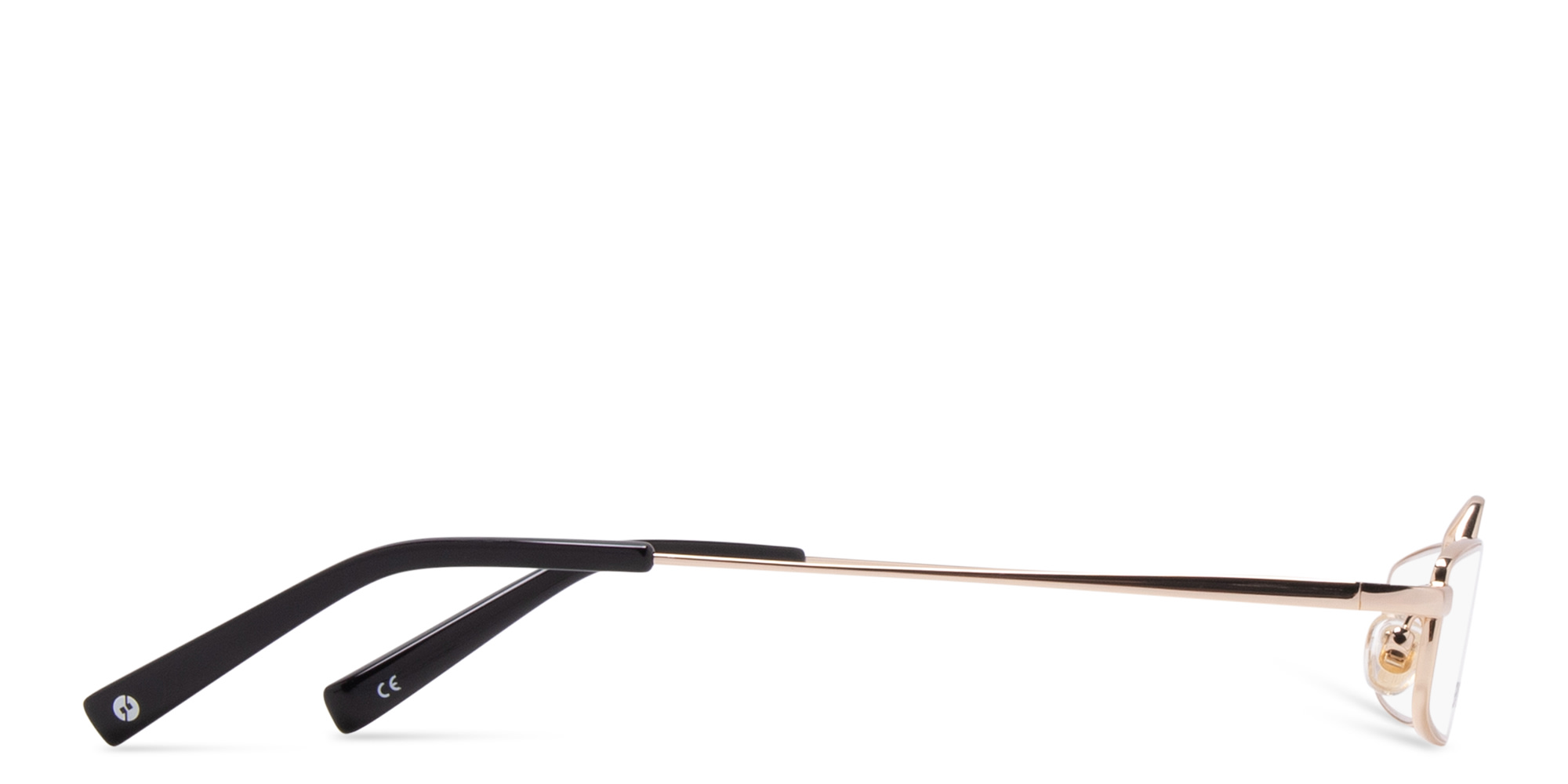 EYE'M Rectangle Eyeglasses in Gold – Product Photo 3