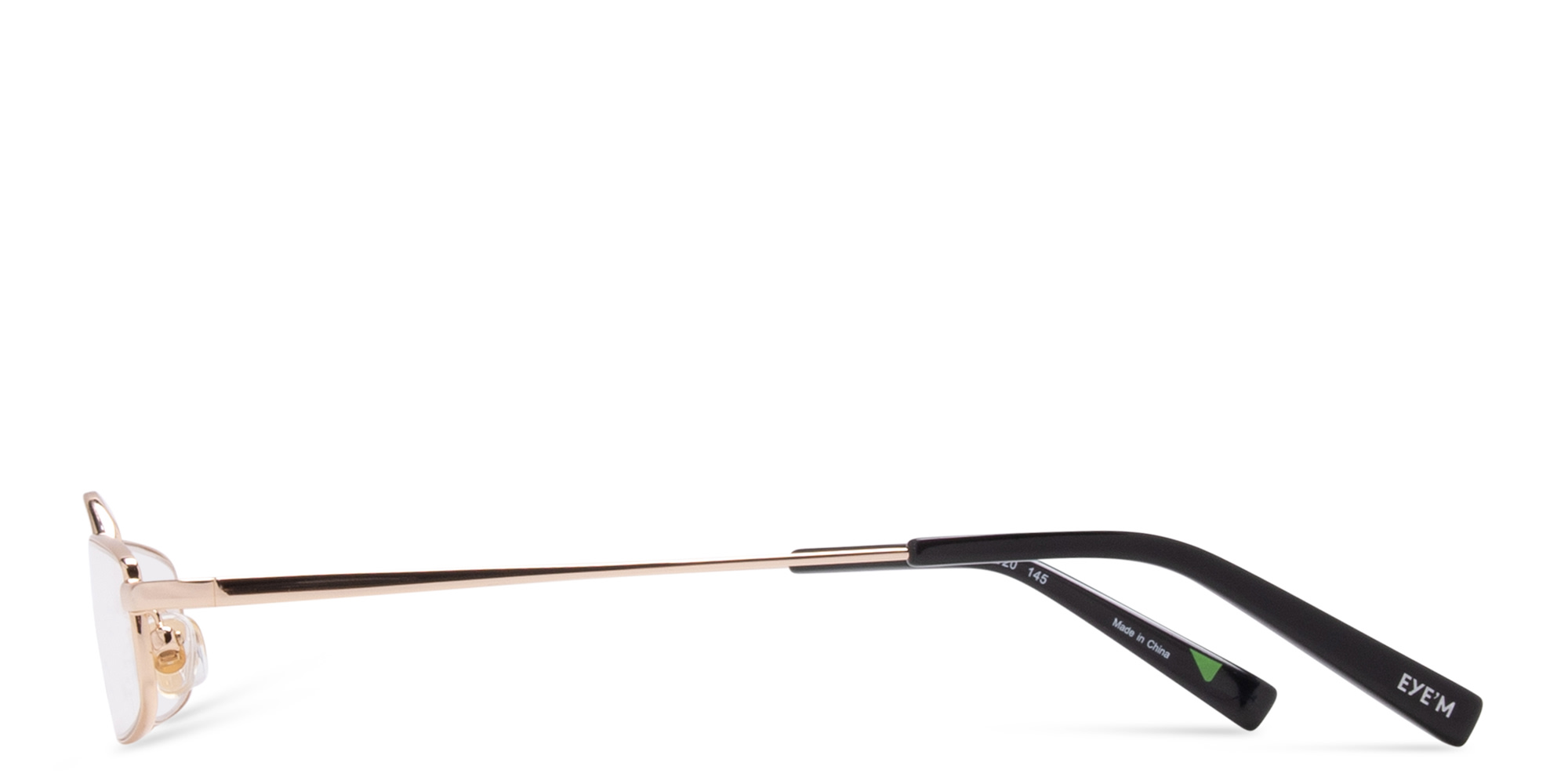 EYE'M Rectangle Eyeglasses in Gold – Product Photo 4