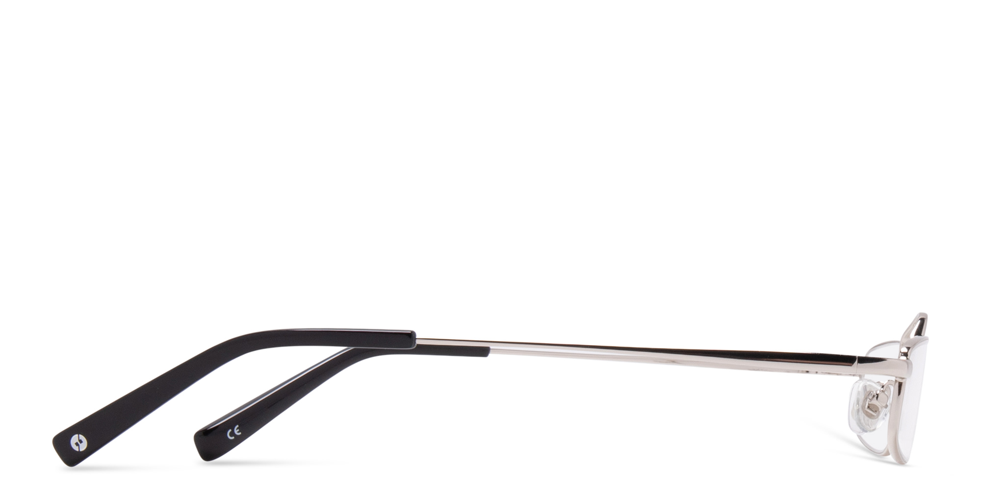 Shop EYE'M Rectangle Eyeglasses in Silver online.