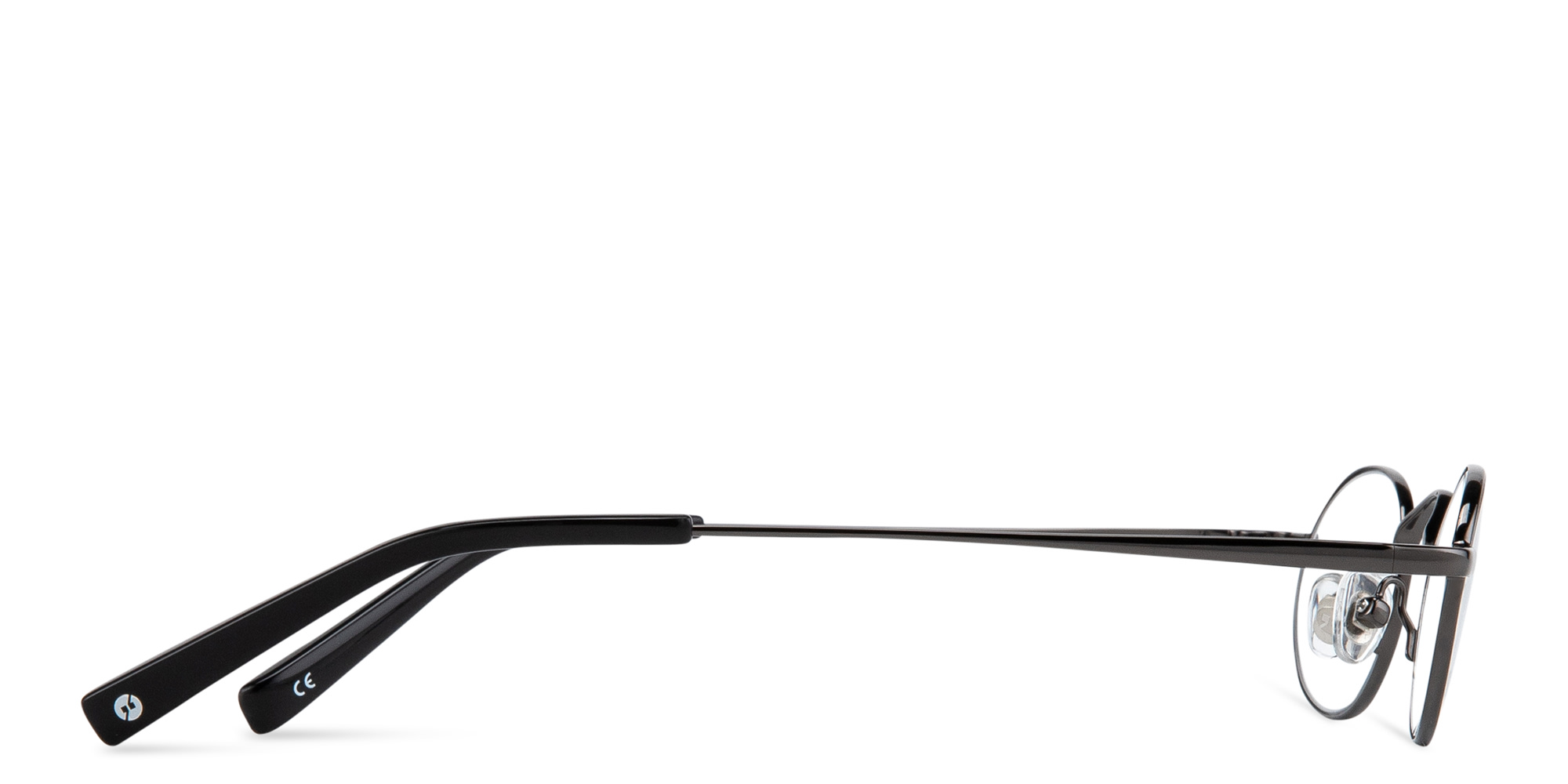 Shop EYE'M Oval Eyeglasses in Dark Gunmetal online.