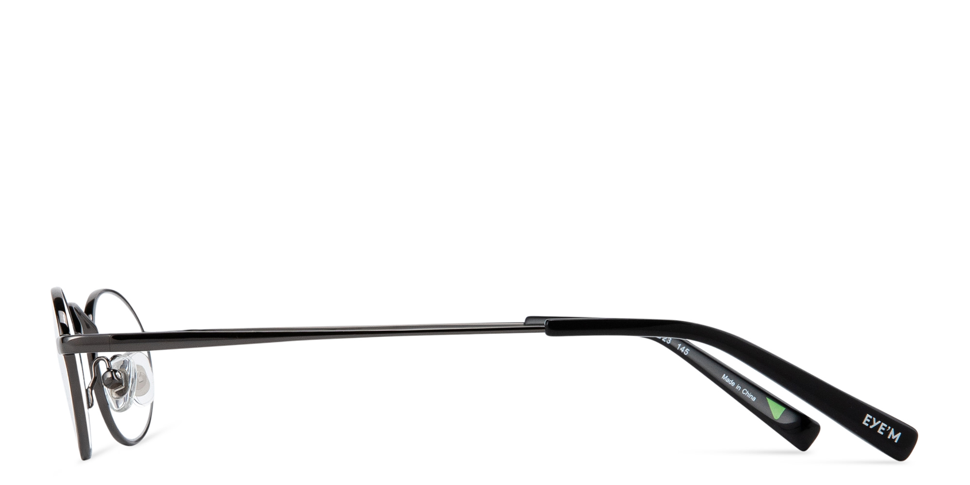 Shop EYE'M Oval Eyeglasses in Dark Gunmetal online.
