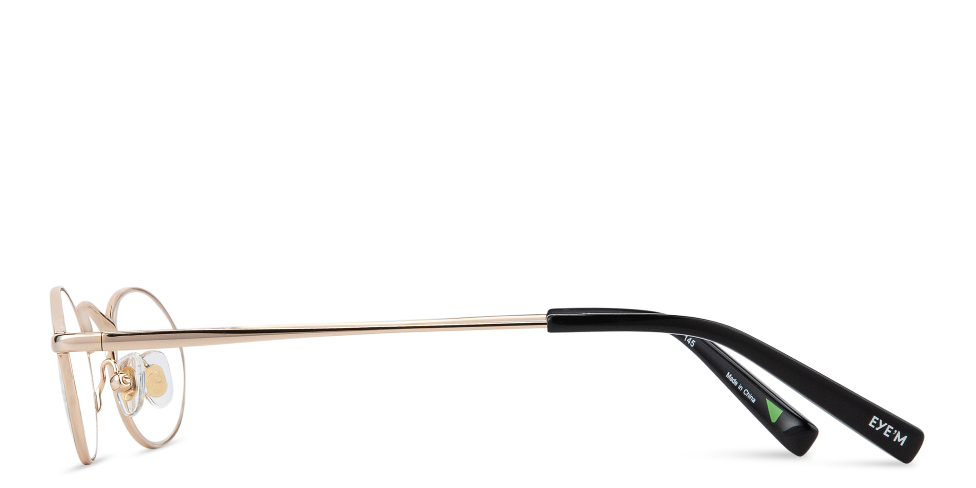 EYE'M Oval Eyeglasses in Gold – Product Photo 4