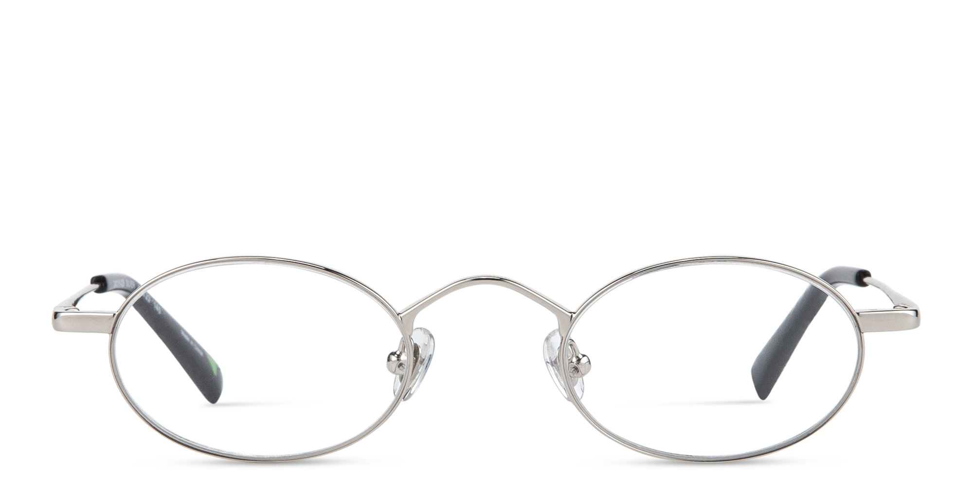 EYE'M Oval Eyeglasses in Silver – Product Photo 1