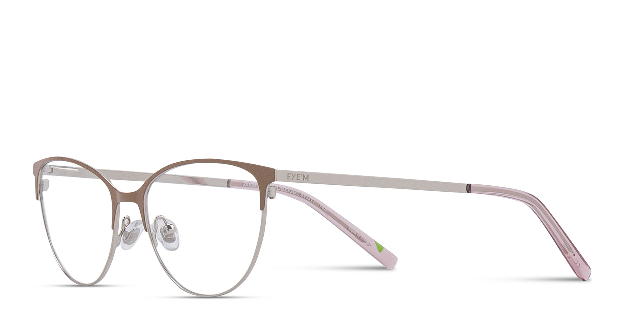 Shop EYE'M Cat-Eye Eyeglasses in Gold online.