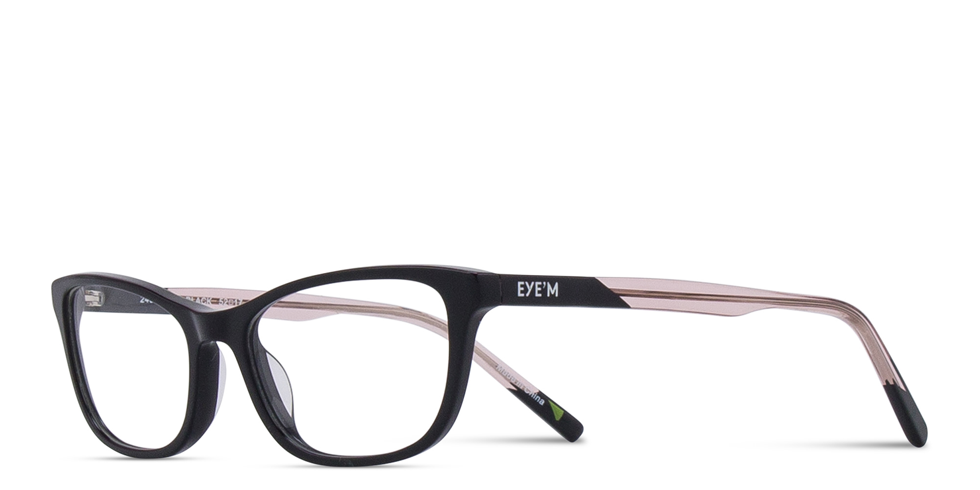 Shop EYE'M Rectangle Eyeglasses in Black online.