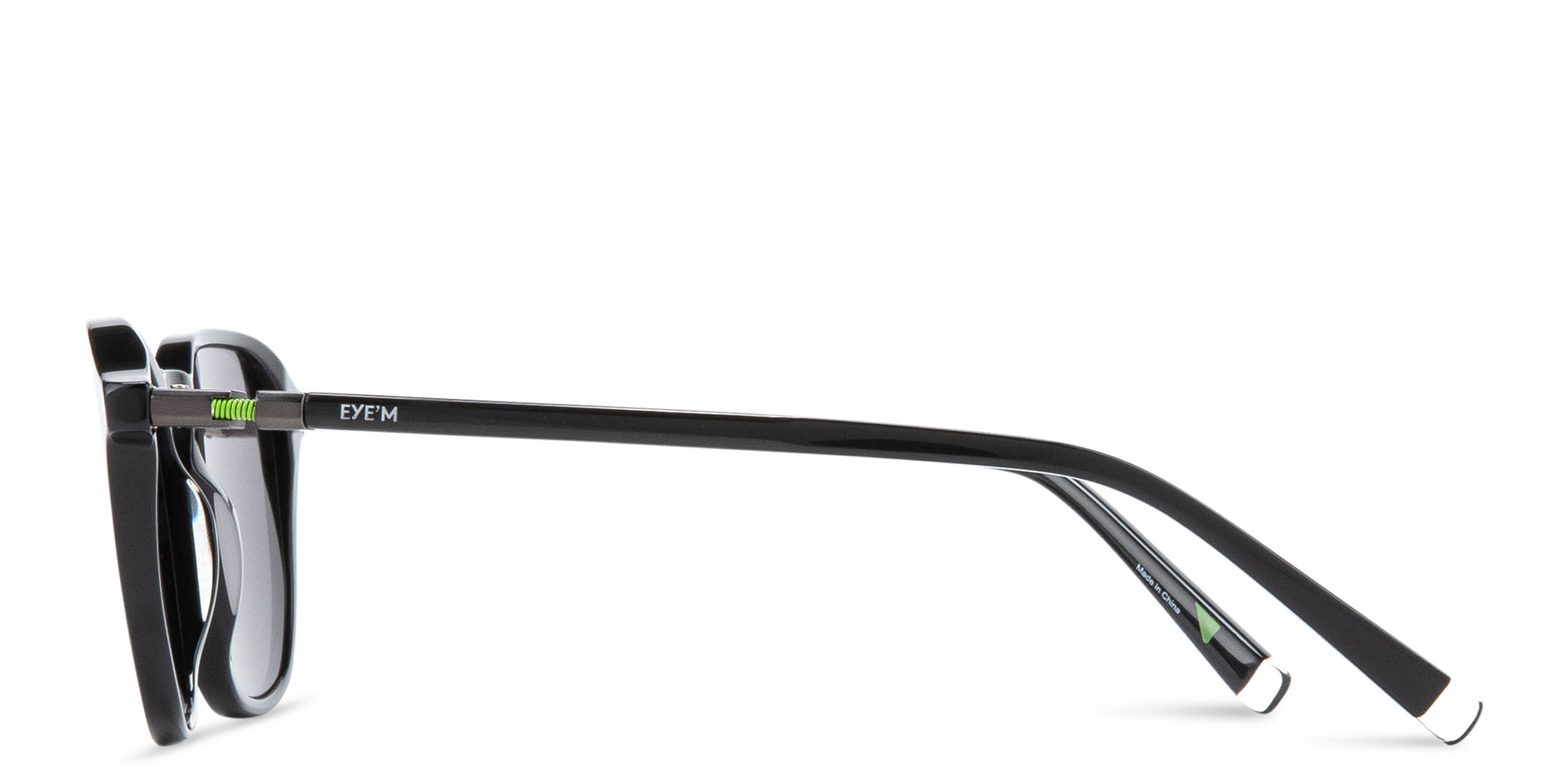 EYE'M Square Sunglasses in Black – Product Photo 4