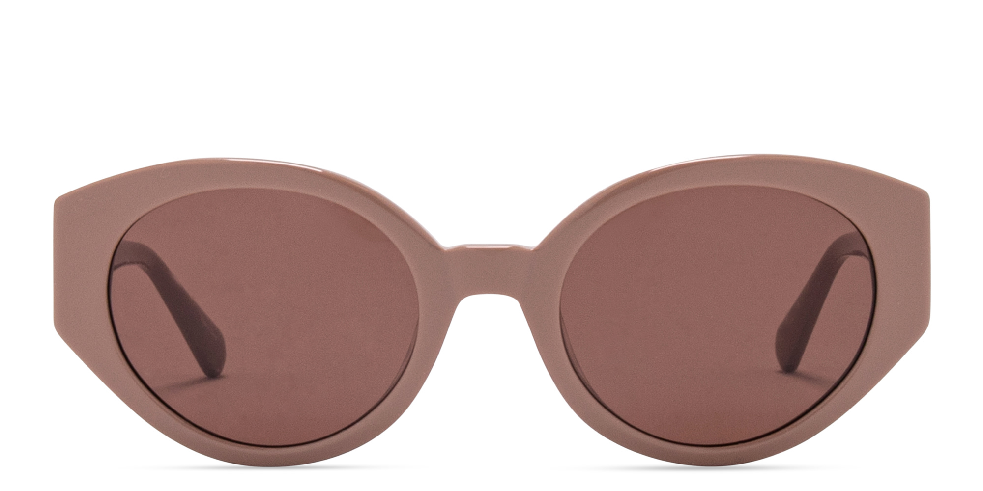 Shop EYE'M Cat-Eye Sunglasses in Beige online.