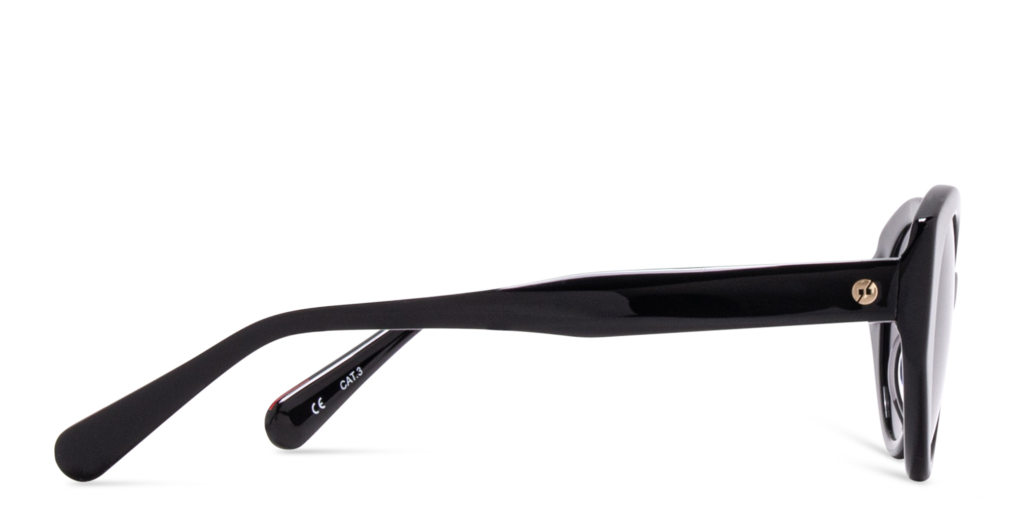 EYE'M Cat-Eye Sunglasses in Black – Product Photo 3