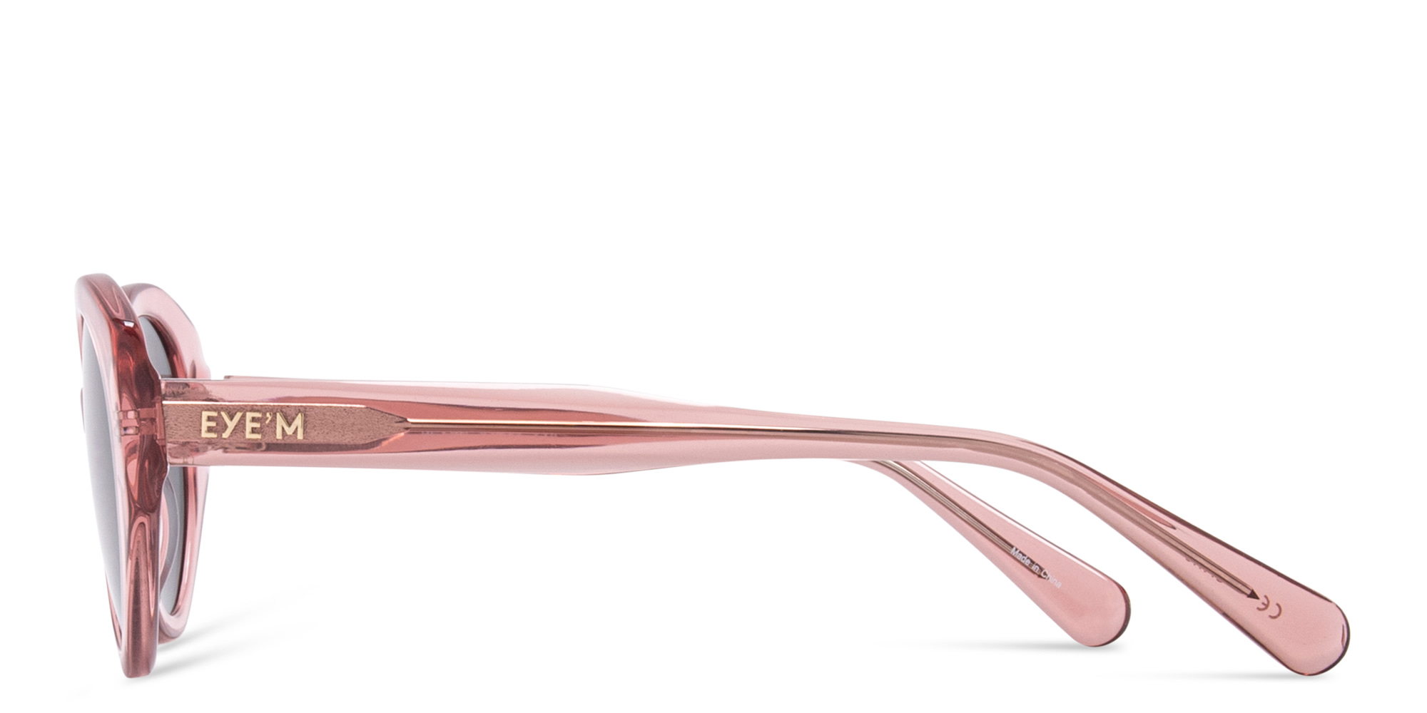 EYE'M Cat-Eye Sunglasses in Transparent Peach – Product Photo 4