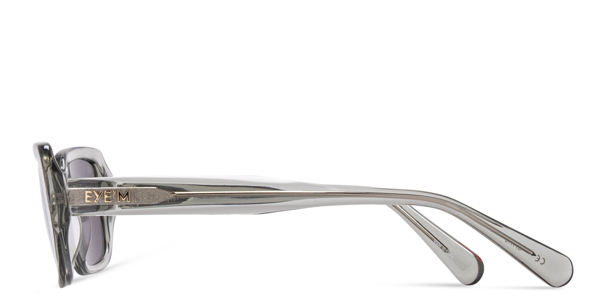 نظارات شمسية مستطيلة من EYE'M بلون أخضر زيتي شفاف - صورة المنتج 4