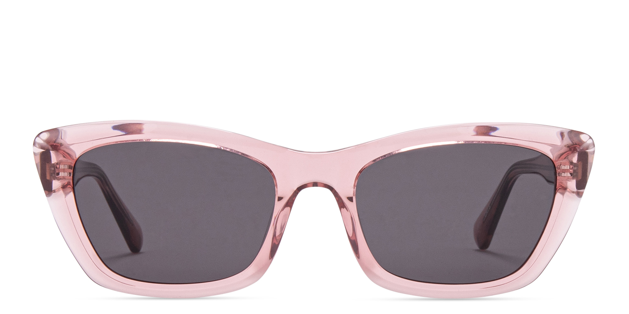 EYE'M Cat-Eye Sunglasses in Transparent Peach – Product Photo 1