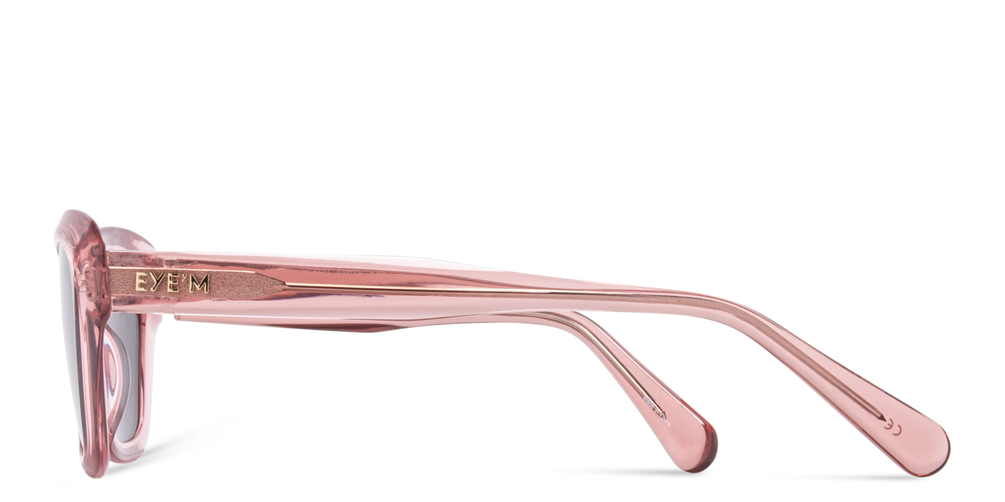 EYE'M Cat-Eye Sunglasses in Transparent Peach – Product Photo 4