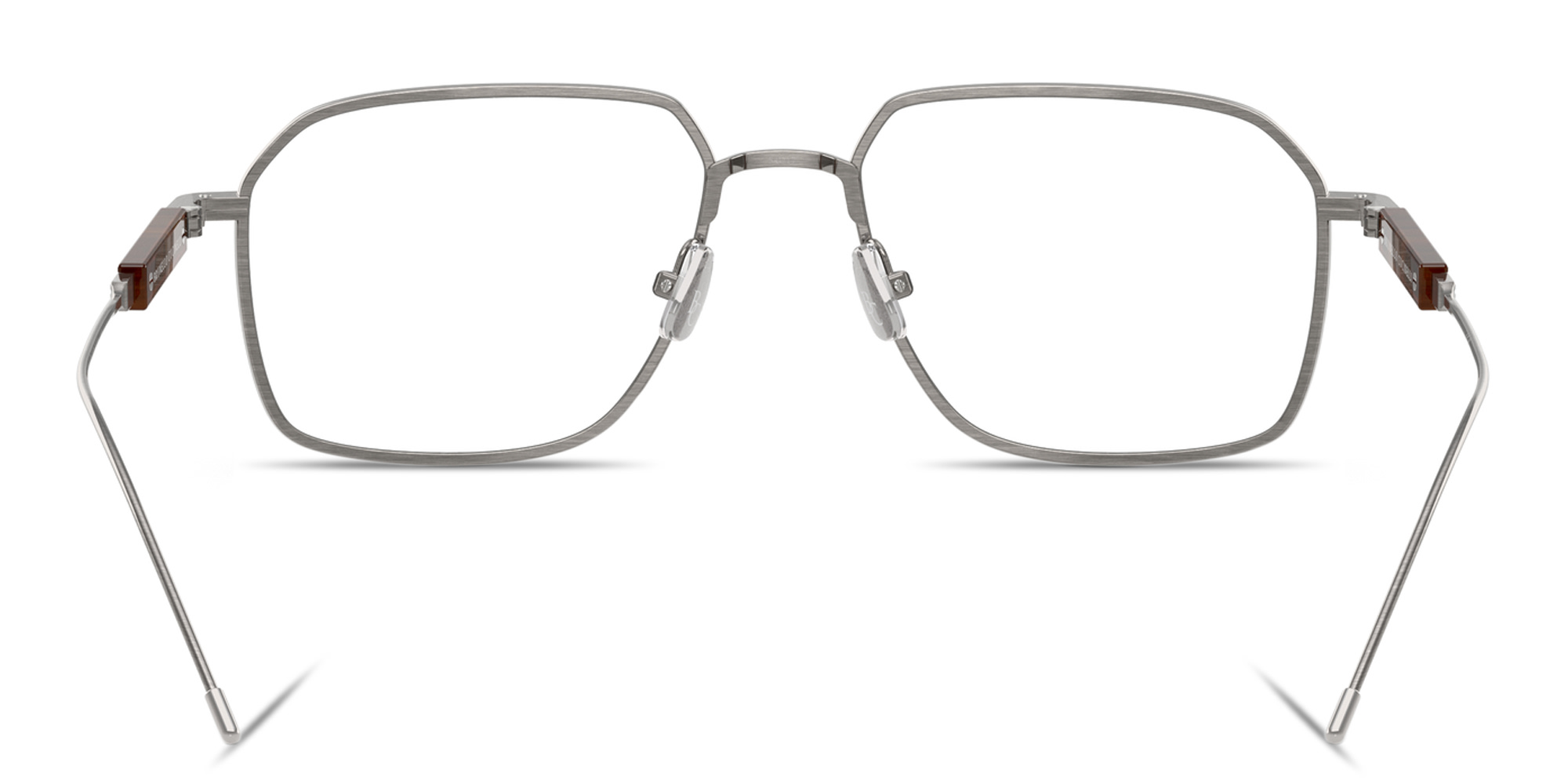 BRUNELLO CUCCINELLI Sartorial Sunset Rectangle Eyeglasses in Pewter – Product Photo 4