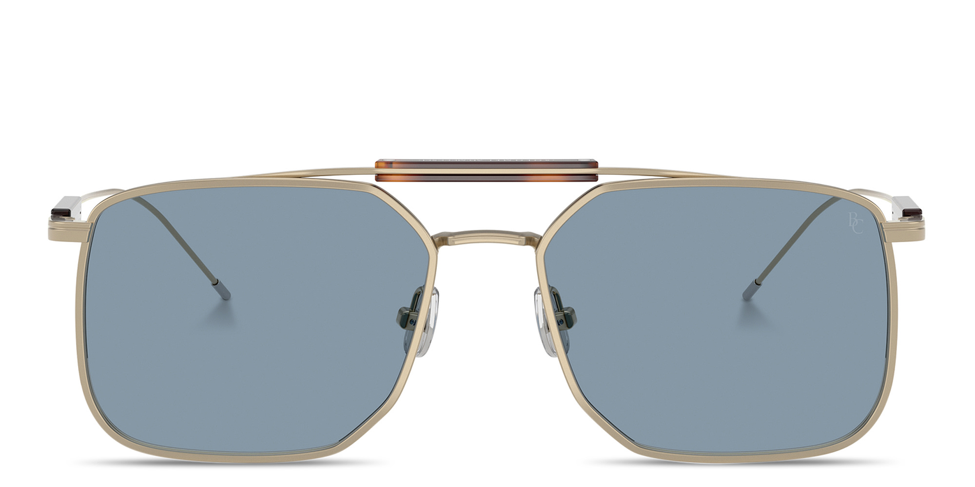Shop BRUNELLO CUCINELLI Sartorial Sunset Square Sunglasses in Gold online.
